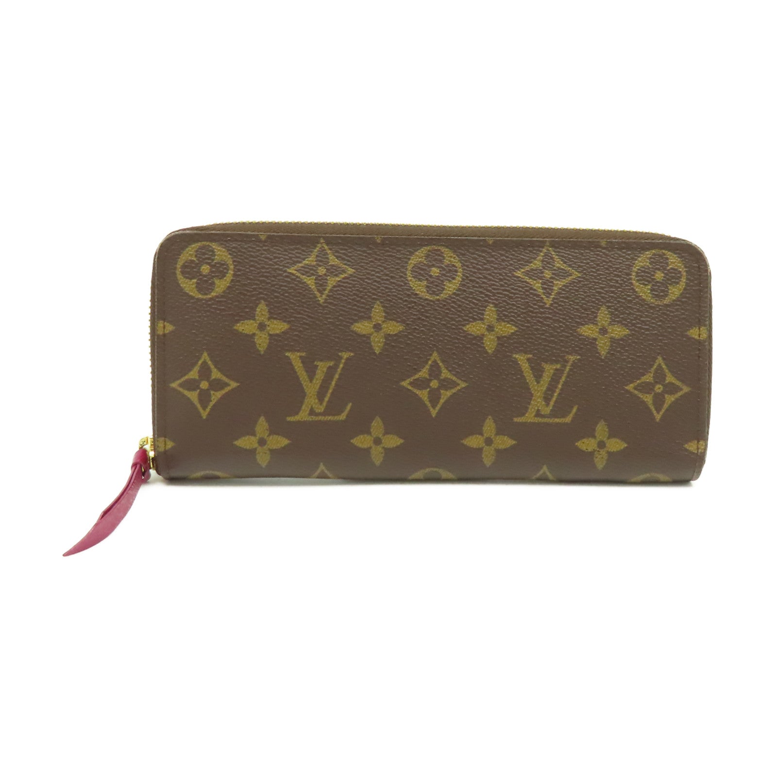 LOUIS VUITTON Monogram Clemence Round Long Wallet拉鏈長錢包啡色