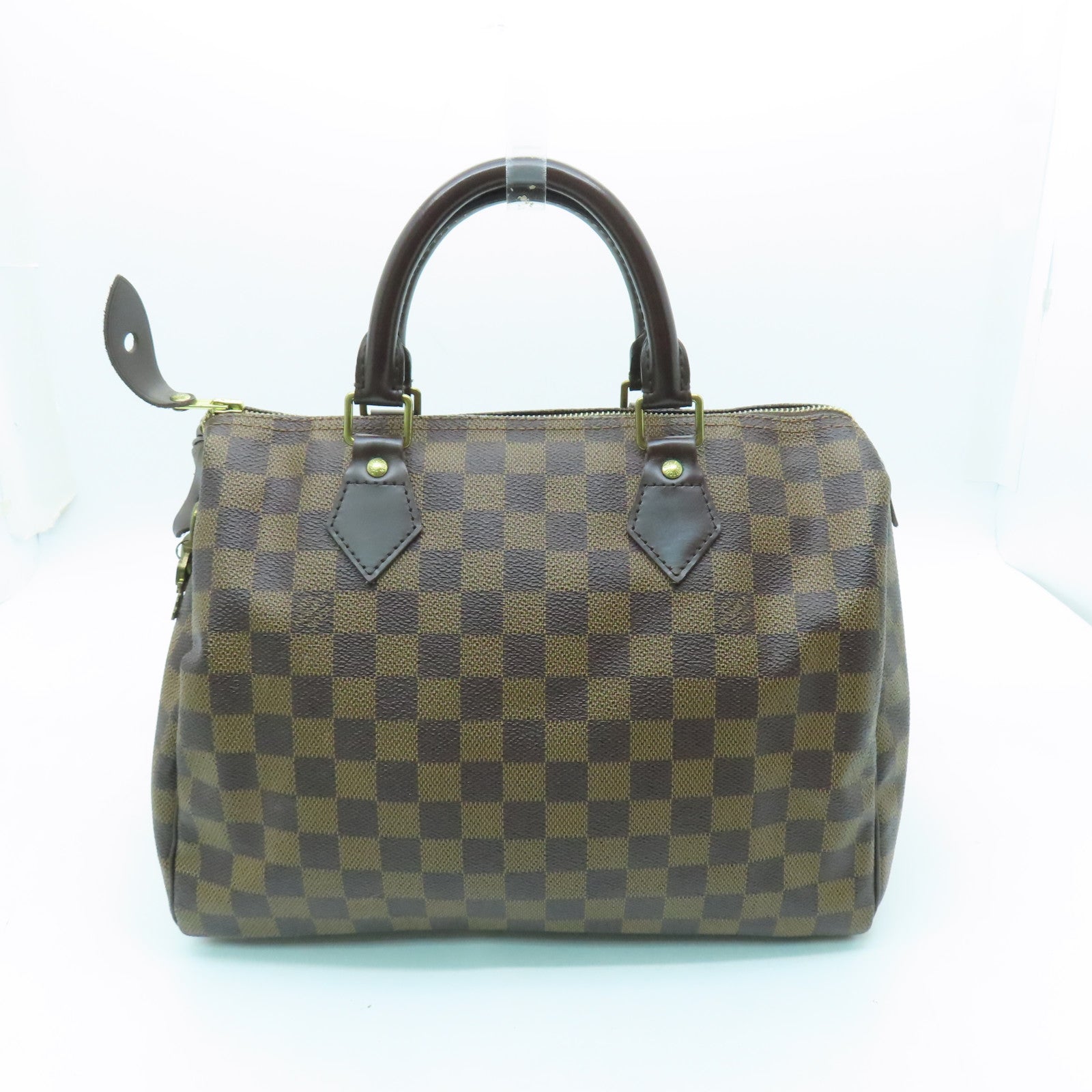 LOUIS VUITTON Damier Speedy 30 Gold Buckle Bag Brown – Brand Off