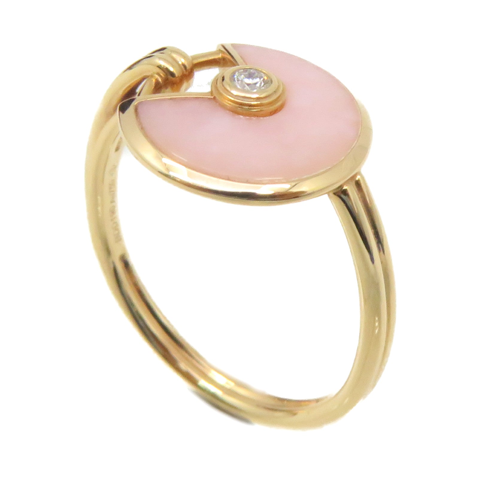 CARTIER Sharp Discount 18K Rose Gold Amulette de Cartier Ring