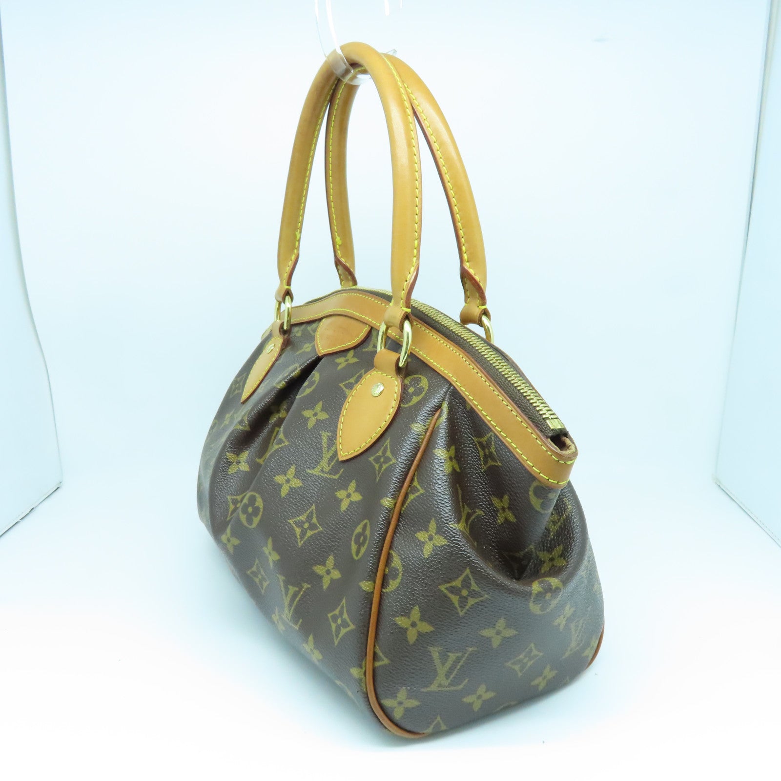 LOUIS VUITTON Monogram Tivoli PM Gold Buckle Handle Bag Brown – Brand Off  Hong Kong Online Store