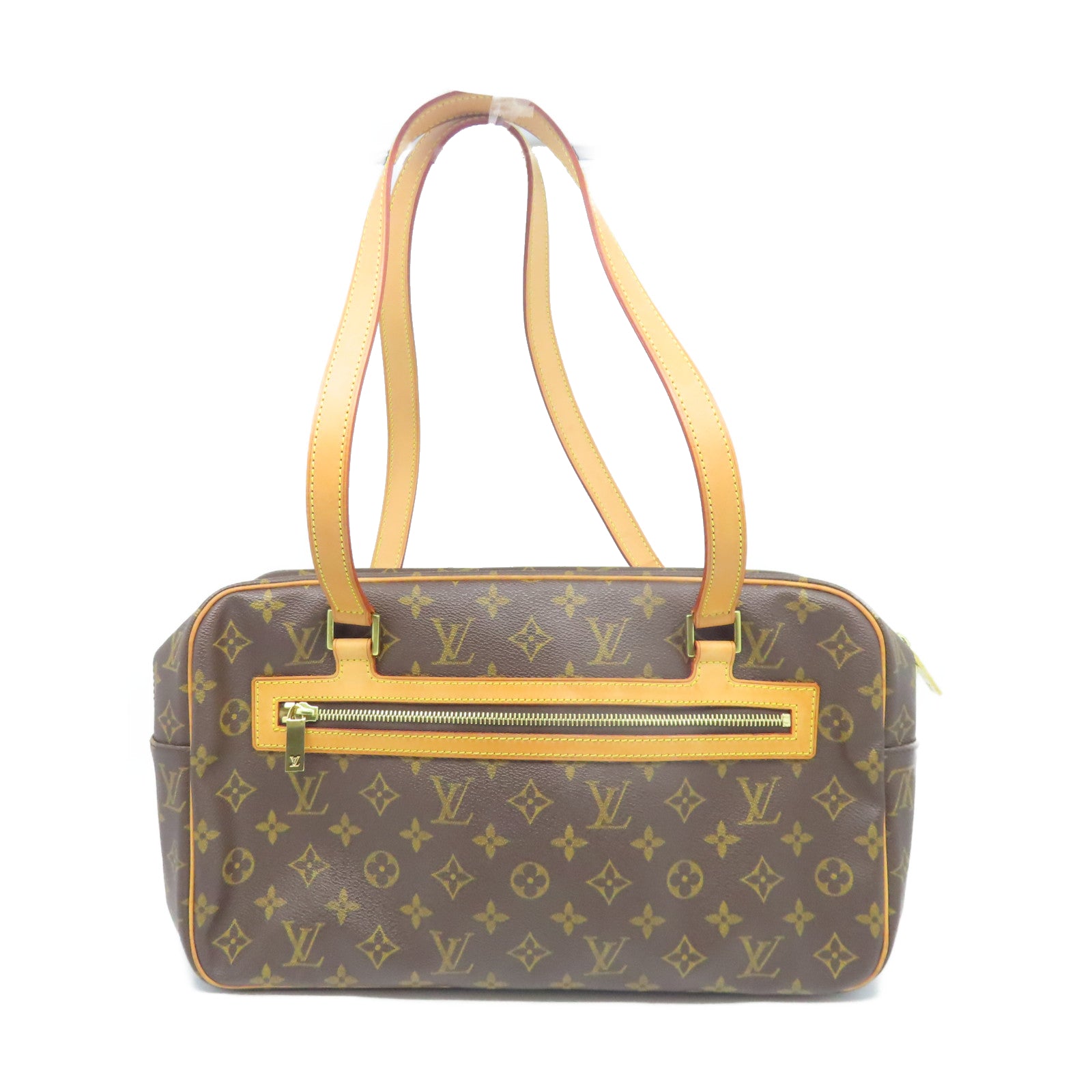 LOUIS VUITTON Monogram Cite GM金扣肩背袋棕色