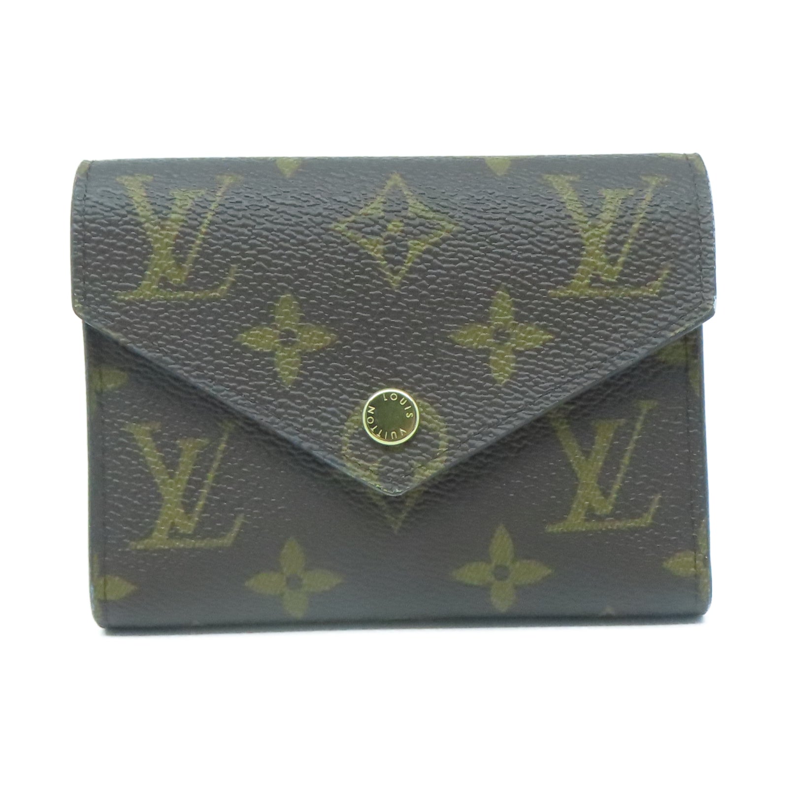 LOUIS VUITTON Monogram Victorine金扣錢包啡色