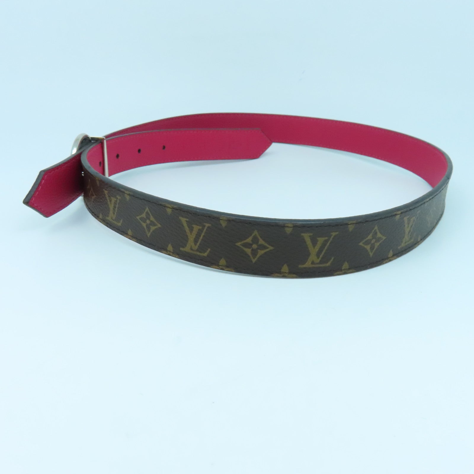 LOUIS VUITTON Monogram Belt belt brown purple