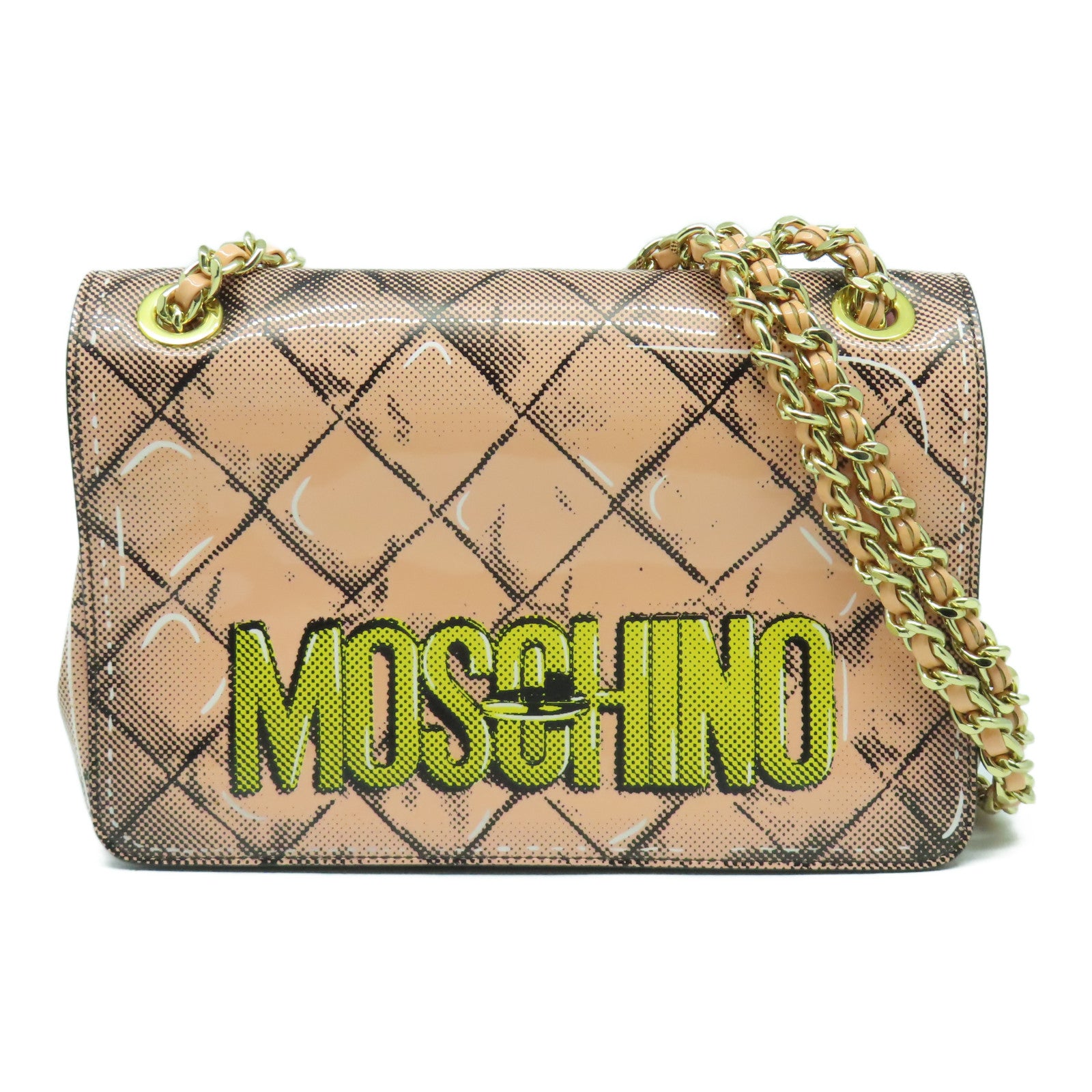 MOSCHINO PVC Chain Shoulder Bag Brand Off Hong Kong Online Store