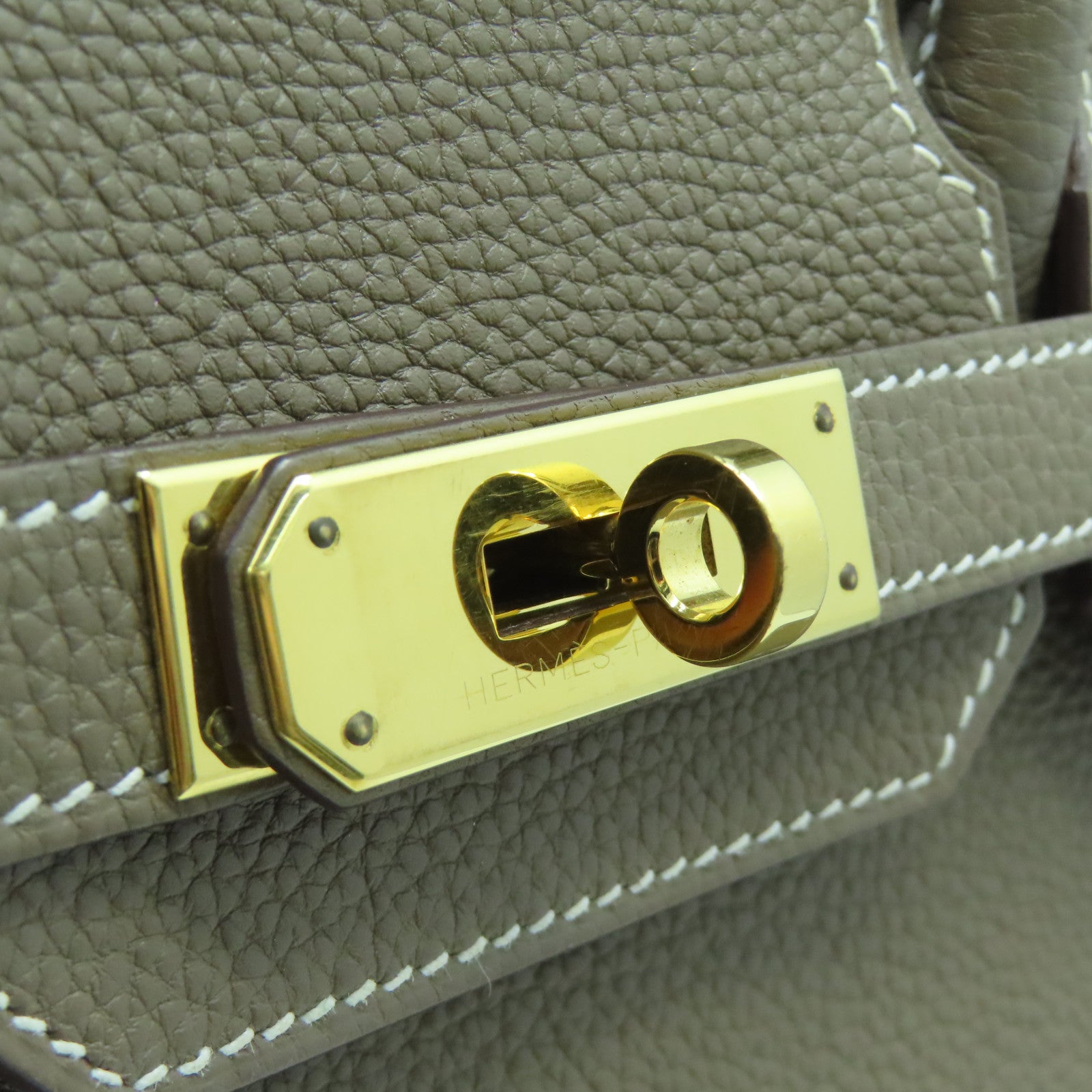 Hermes Birkin 30 Bag Sage (Sauge) Clemence Leather Gold Hardware
