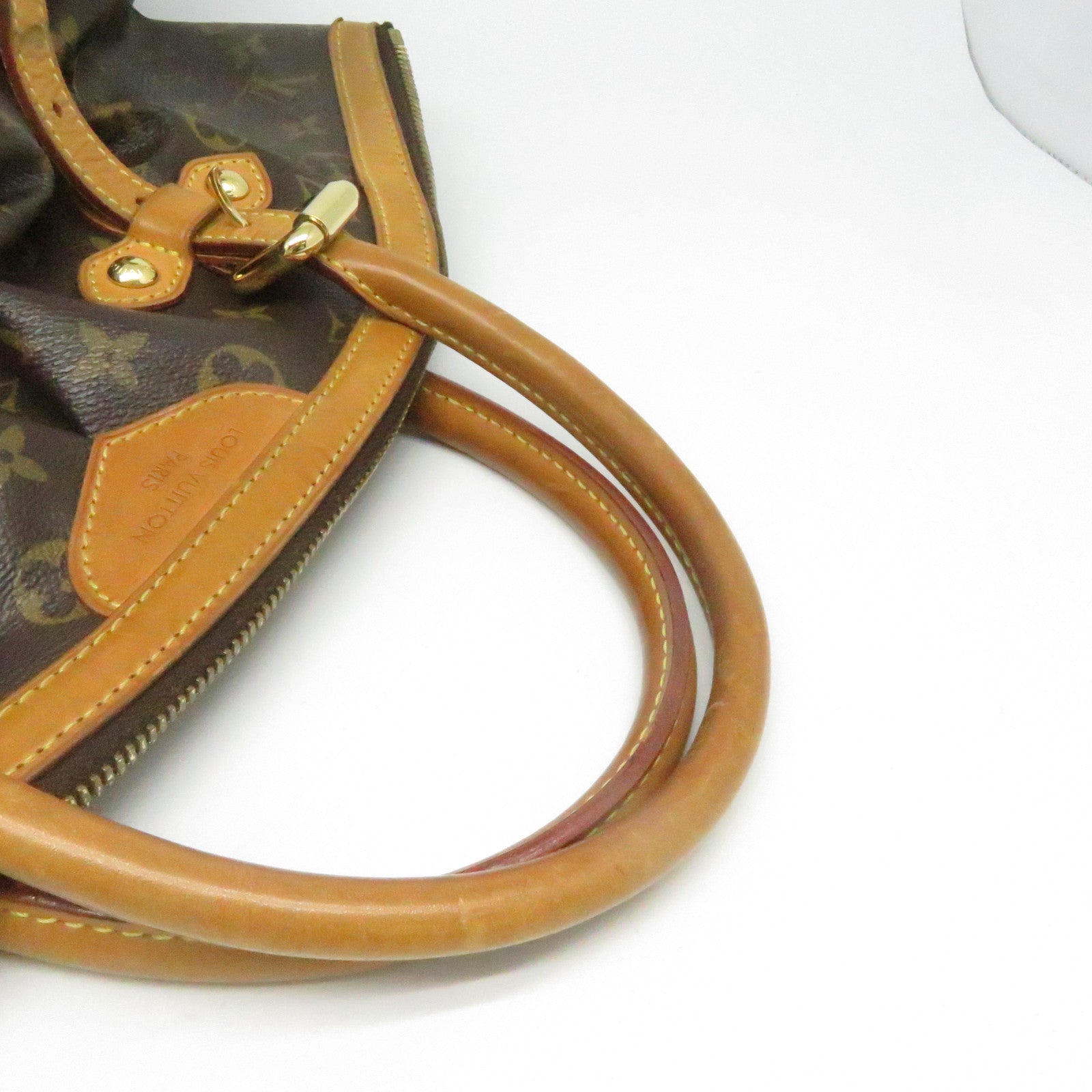 LOUIS VUITTON Monogram Tivoli GM Gold Buckle Handle Bag Brown – Brand Off  Hong Kong Online Store