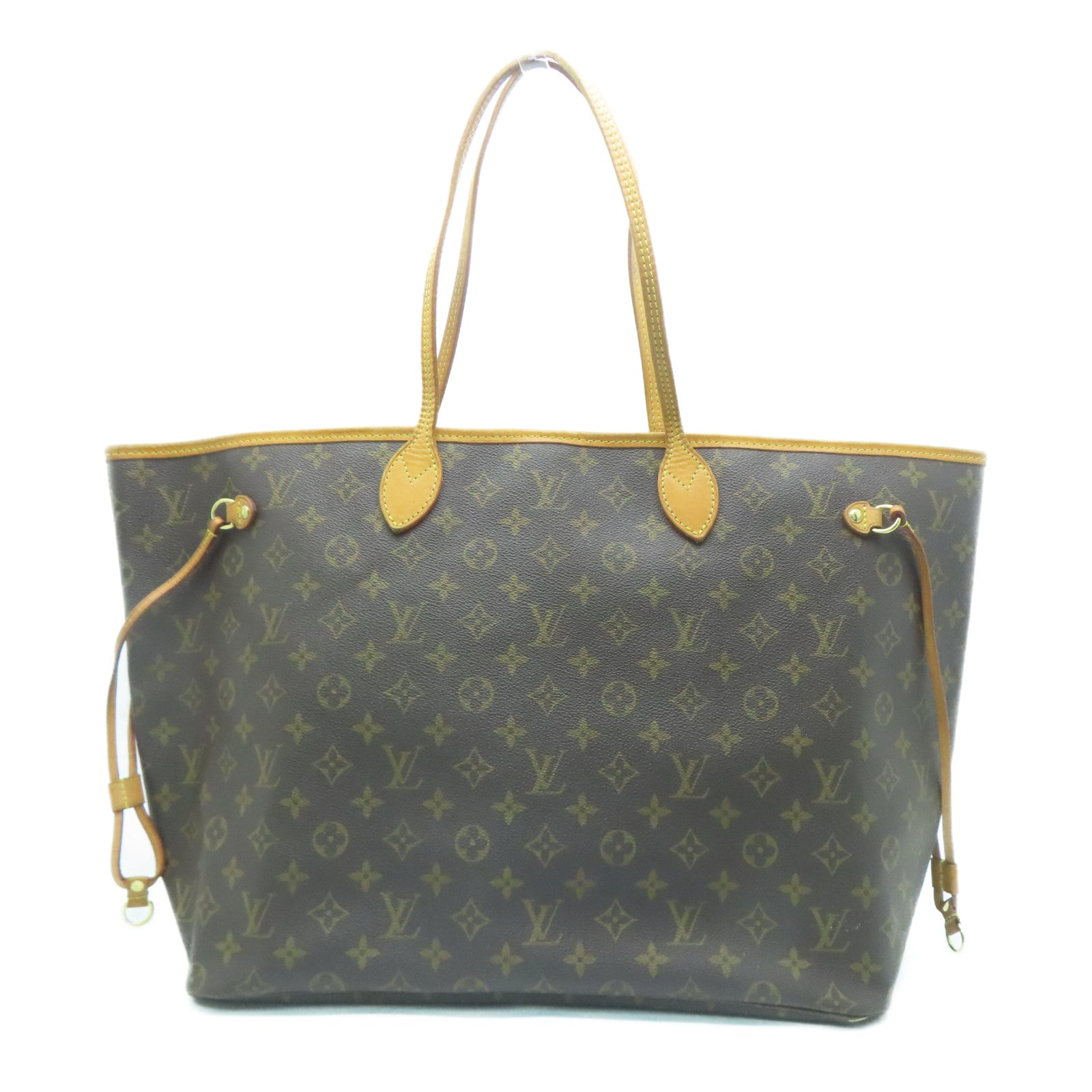 LOUIS VUITTON Monogram Neverfull GM金扣手挽肩背兩用袋啡色