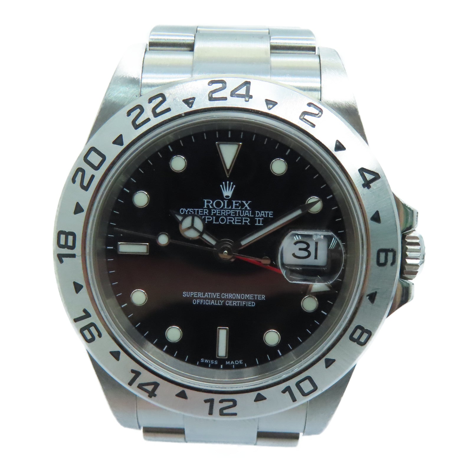 ROLEX Explorer II 38mm Watch Automatic Movement Black Brand Off