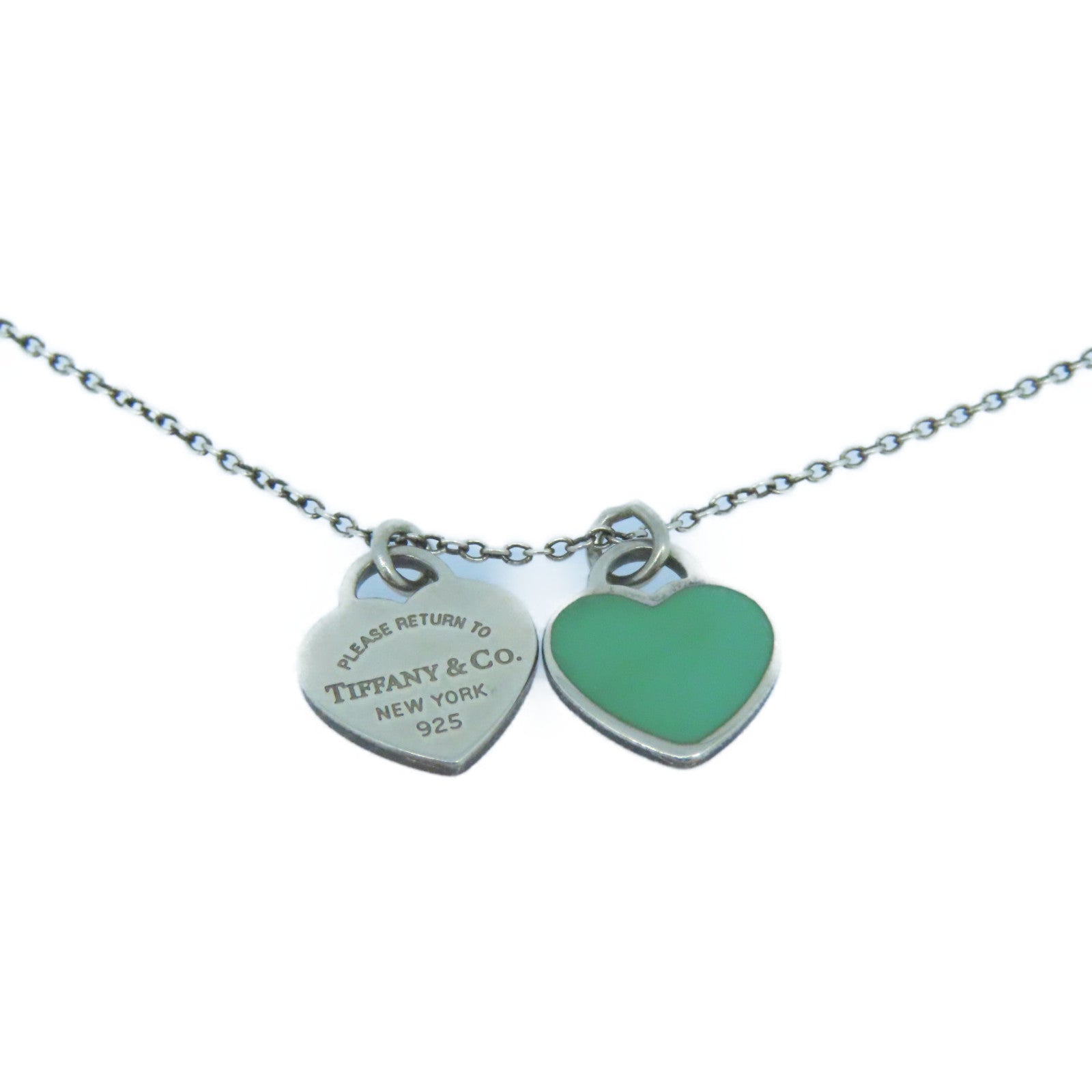 Tiffany and co on sale mini double heart necklace