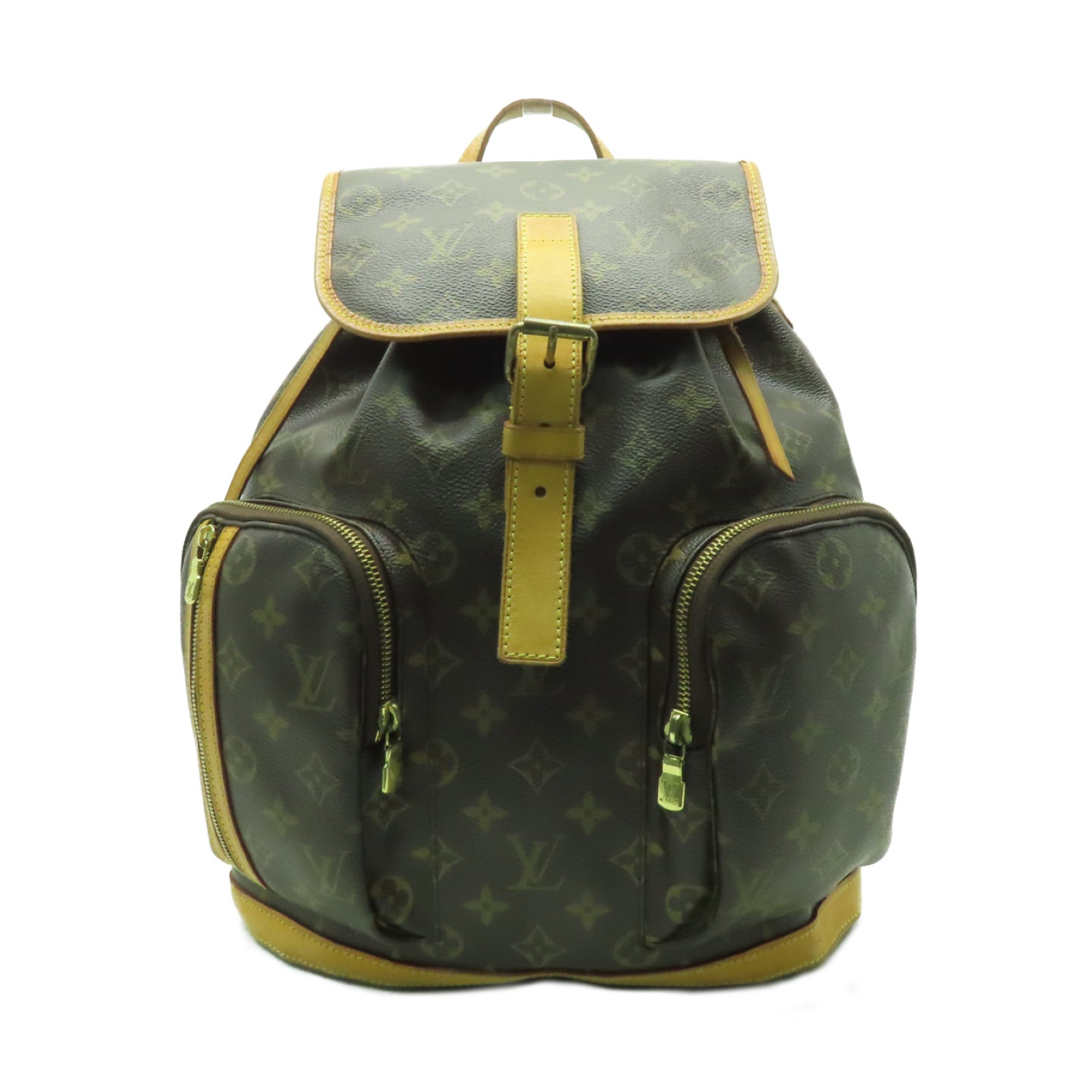 LOUIS VUITTON Monogram Bosphore金扣背包棕色