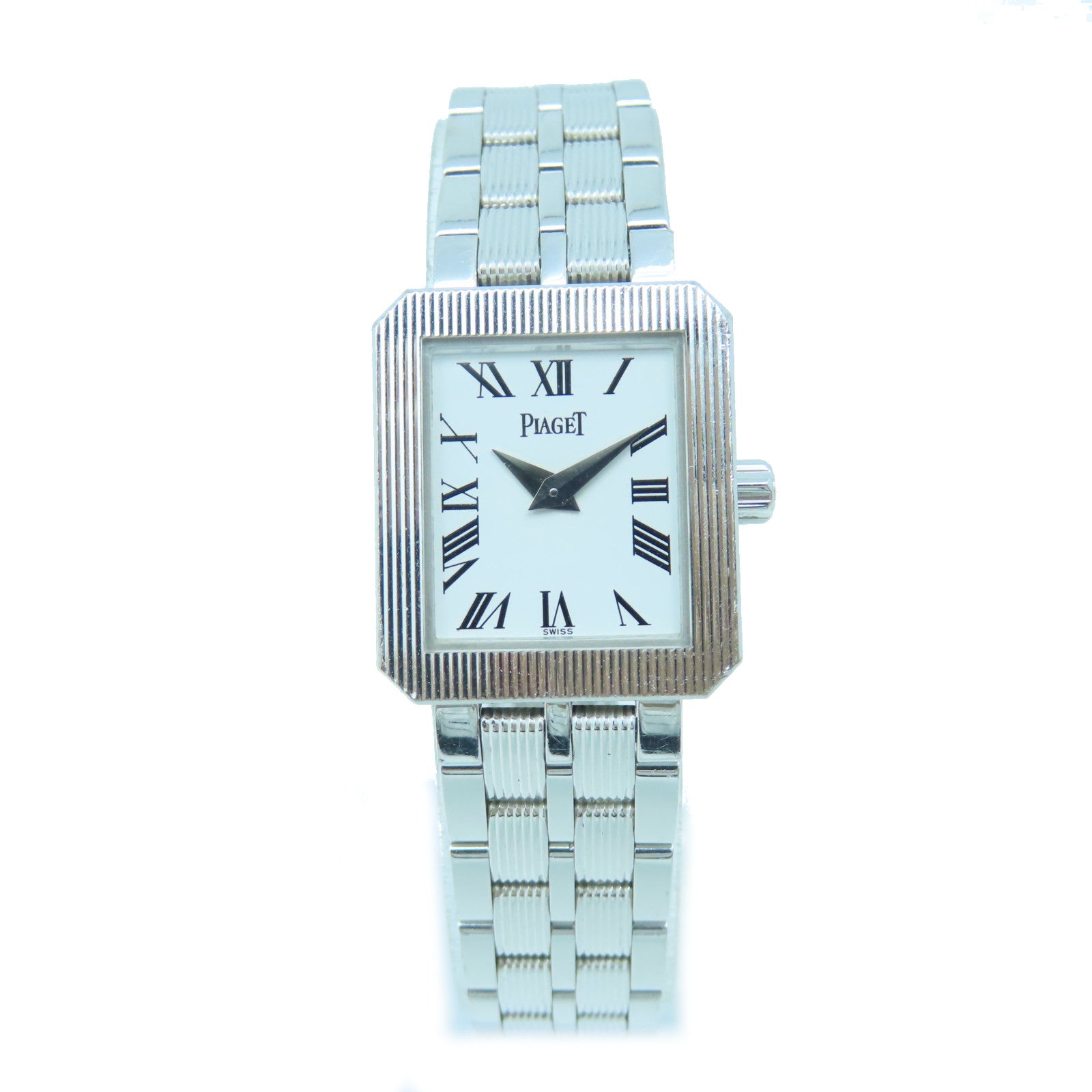 PIAGET Mecanique 18K White Gold Watch Quartz Movement White