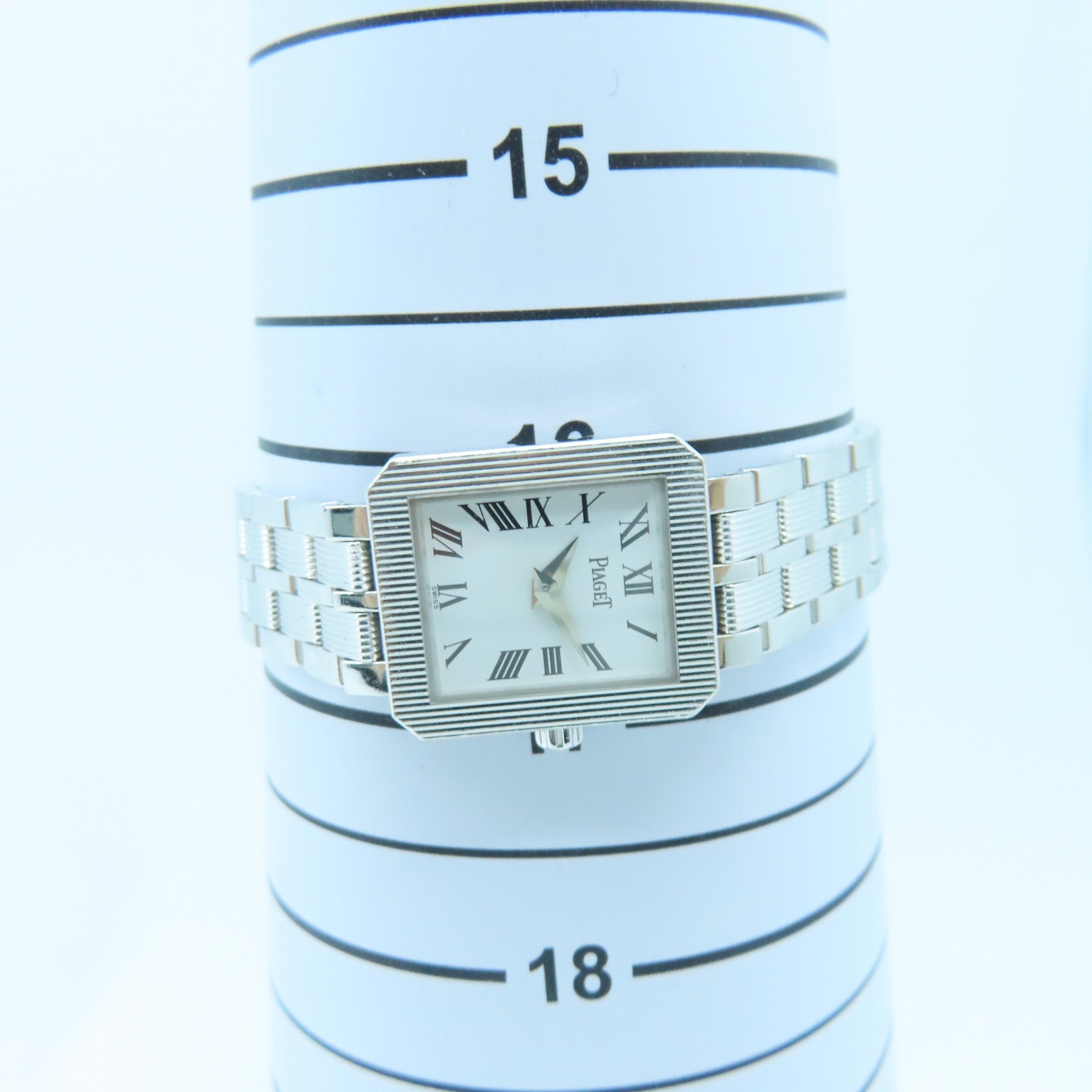 PIAGET Mecanique 18K White Gold Watch Quartz Movement White