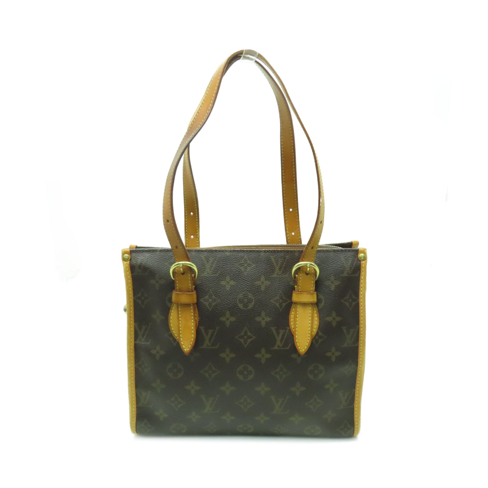 LOUIS VUITTON Monogram Popincourt金扣手挽袋棕色