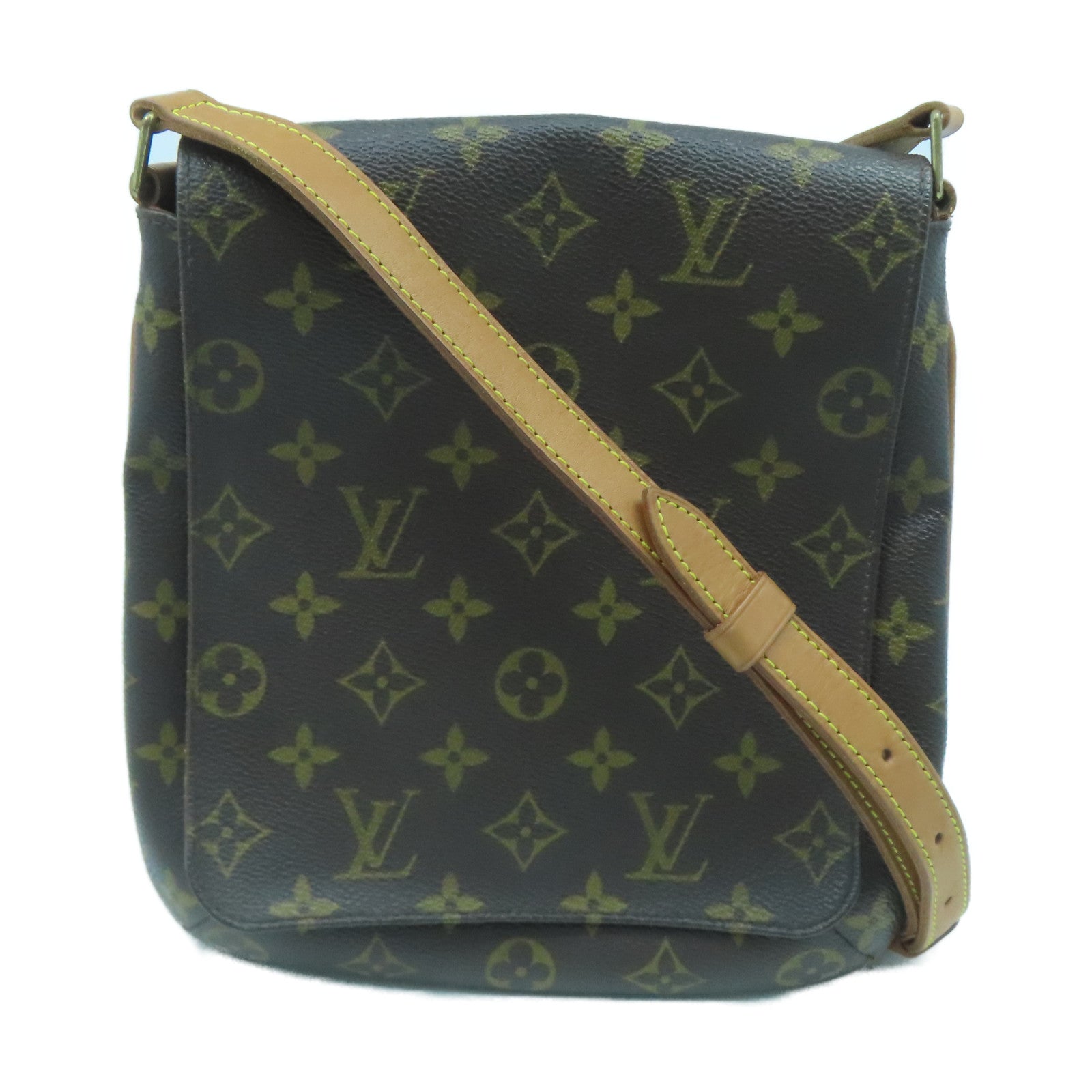 LOUIS VUITTON Monogram Musette Salsa Long金扣肩背袋啡色