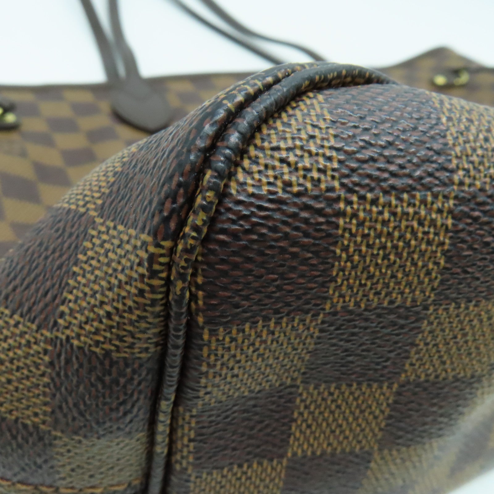 LOUIS VUITTON Damier Neverfull MM gold buckle handle bag brown – Brand Off  Hong Kong Online Store