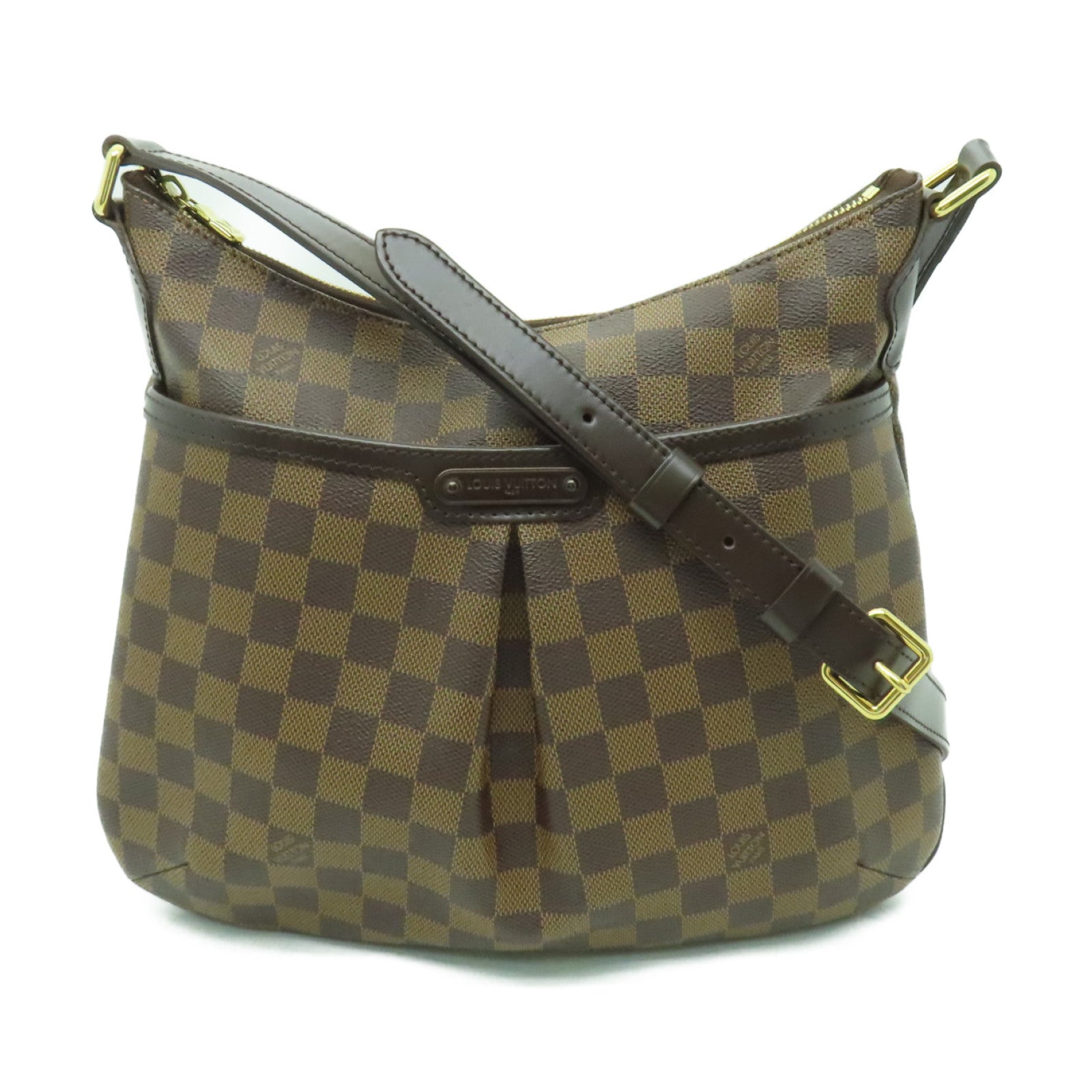 LOUIS VUITTON Damier Bloomsbury PM金扣肩背袋棕色