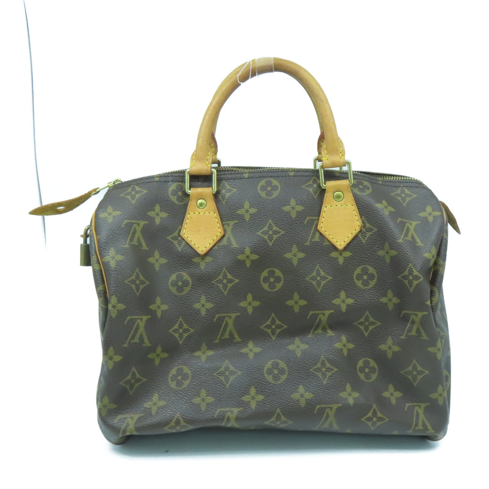 LOUIS VUITTON Monogram Speedy 30金扣手挽袋啡色