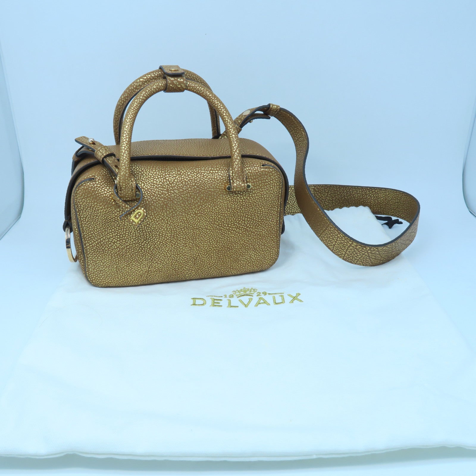 DELVAUX Cool Box Mini Leather 2WAYShoulder Bag Blue