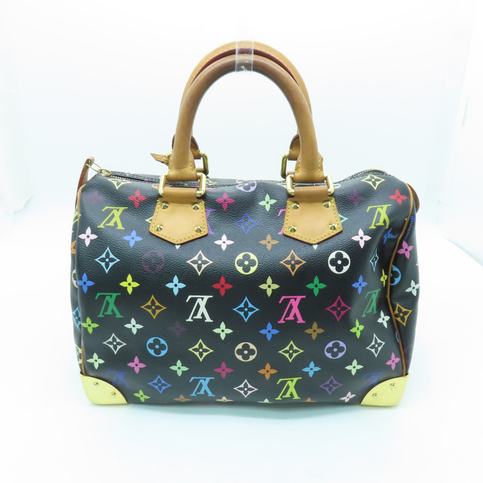 LOUIS VUITTON Monogram Multicolore Speedy 30 Gold Buckle Handle