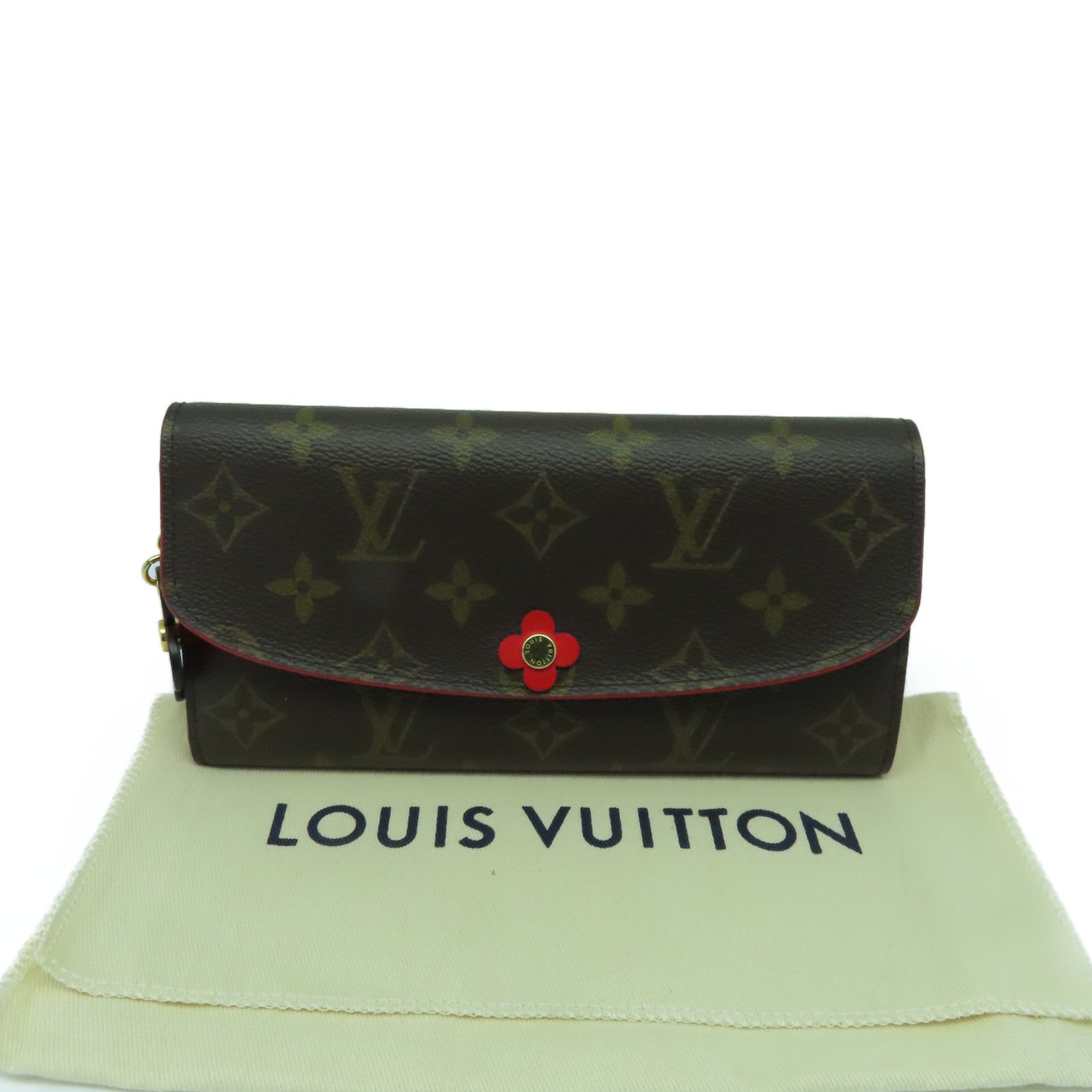 LOUIS VUITTON Monogaram Portefeuille Emilie Gold Buckle Long Wallet Br –  Brand Off Hong Kong Online Store