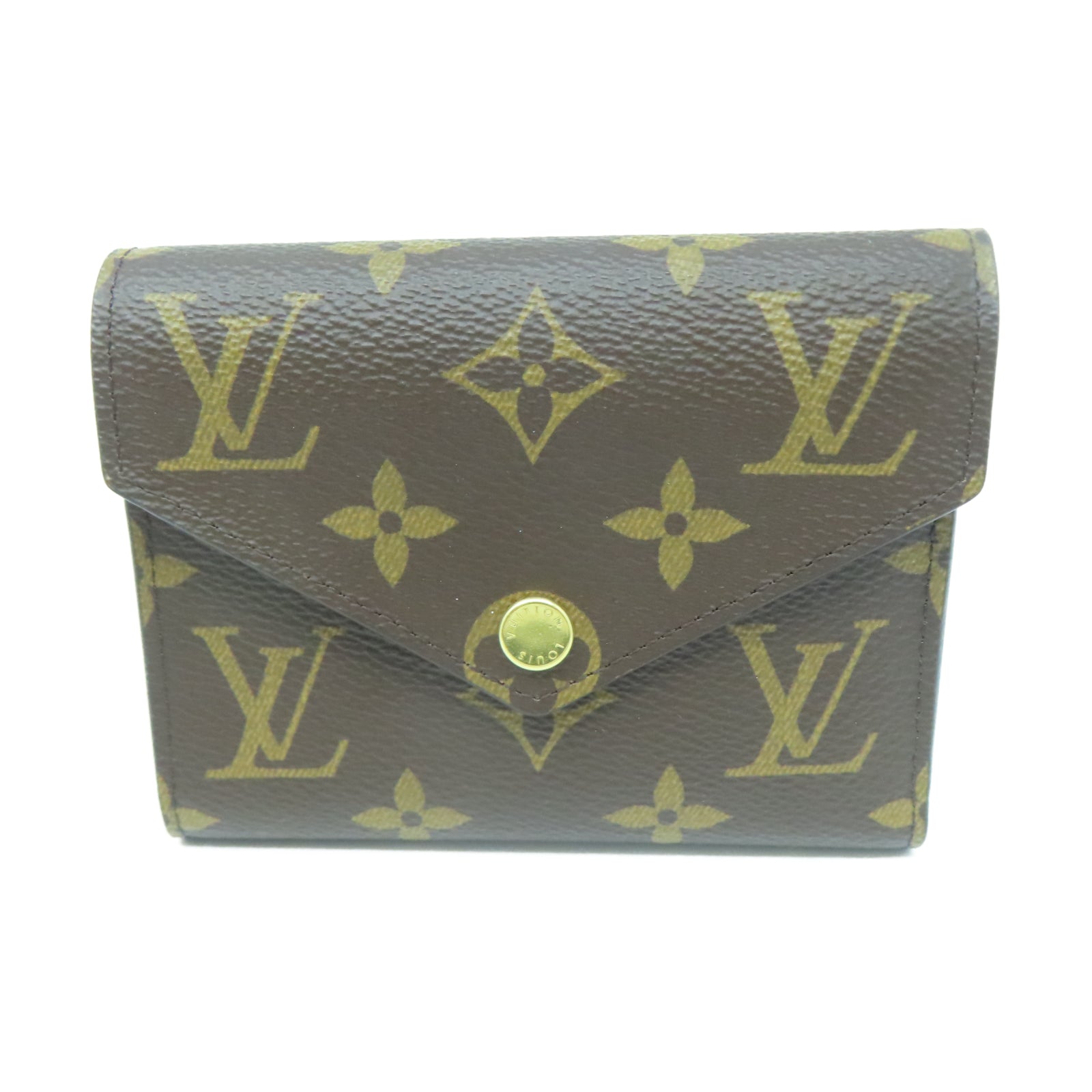 LOUIS VUITTON Monogram Victorine Wallet金扣錢包棕色