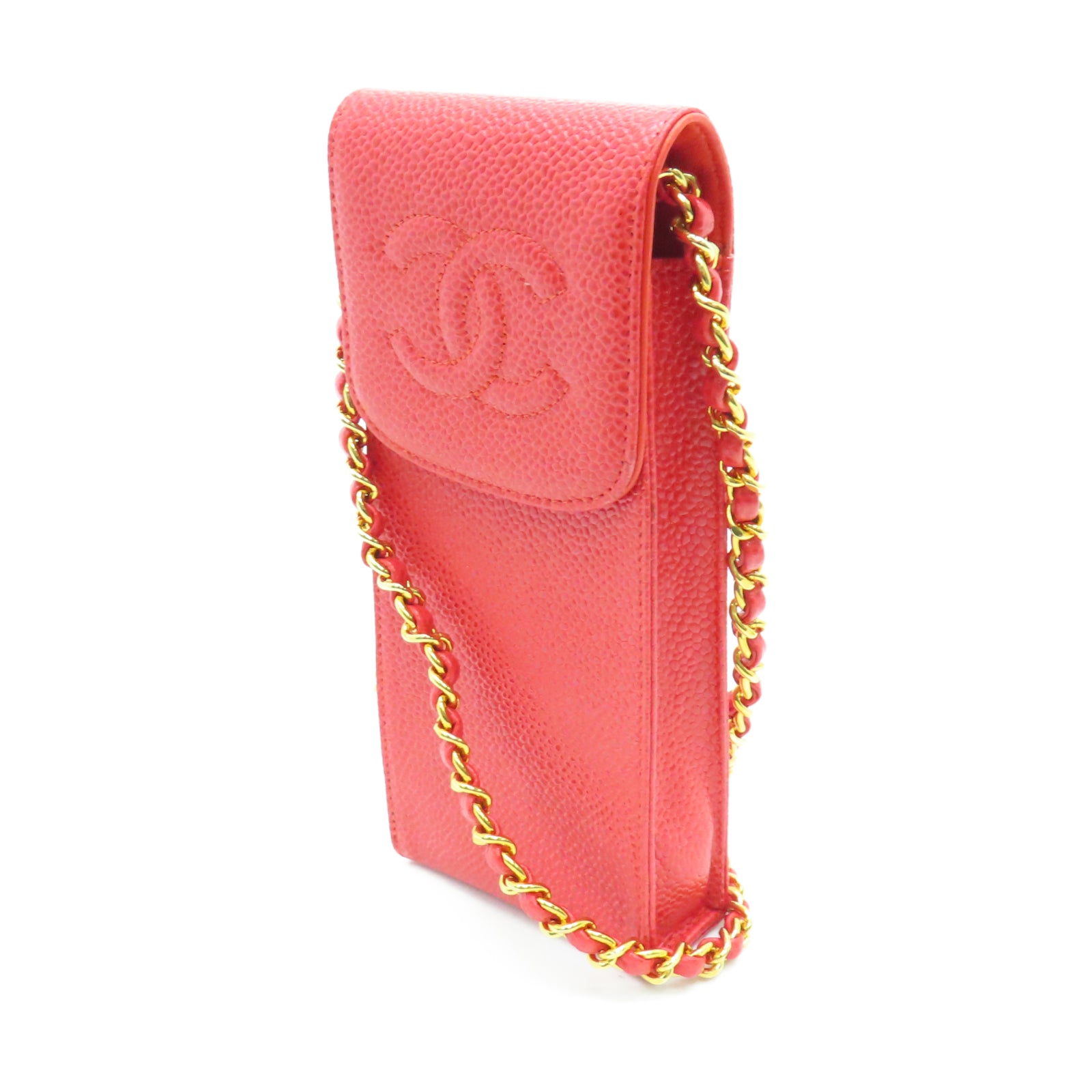 Chanel phone case with chain hot sale