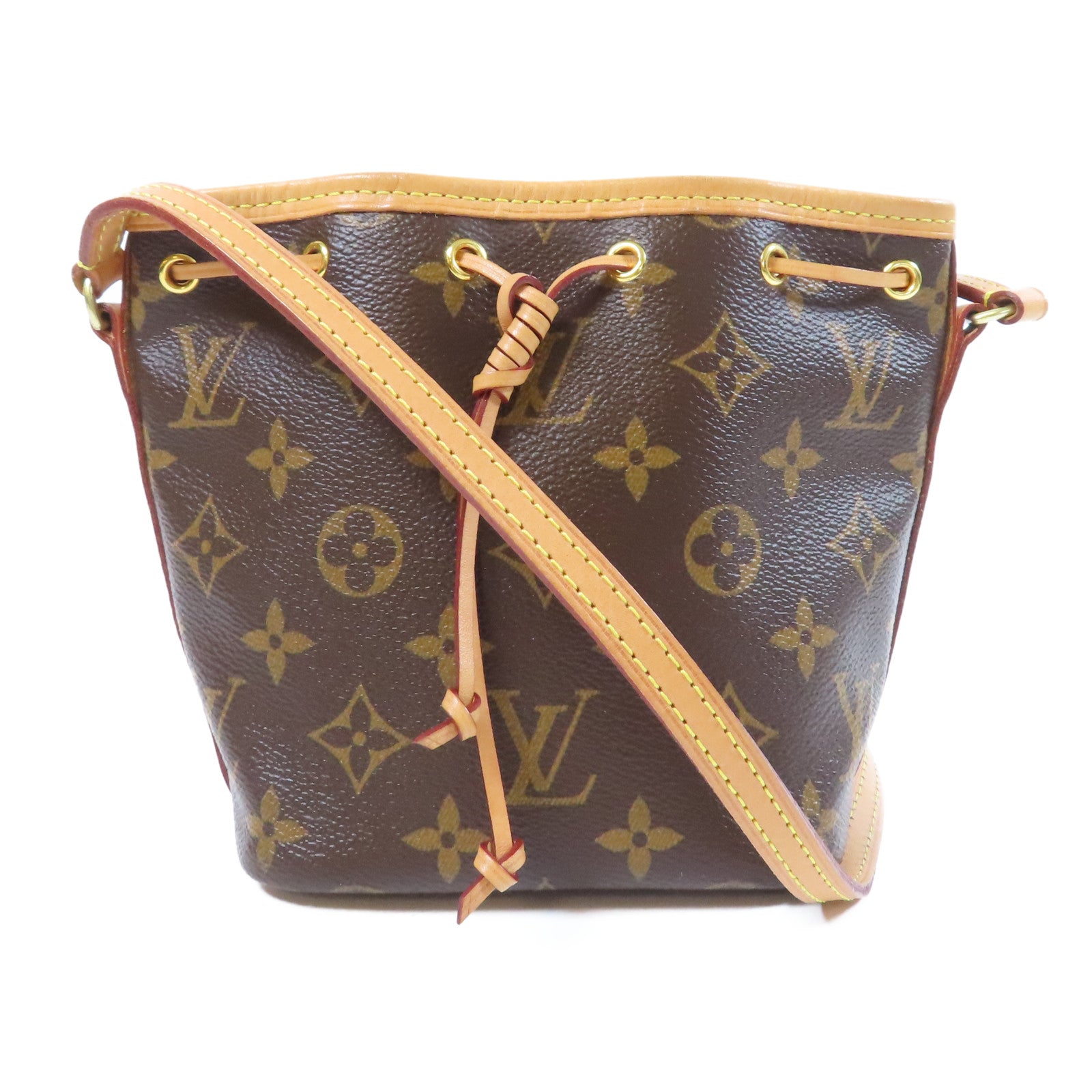 LOUIS VUITTON Monogram Nano Noe金扣肩背袋啡色