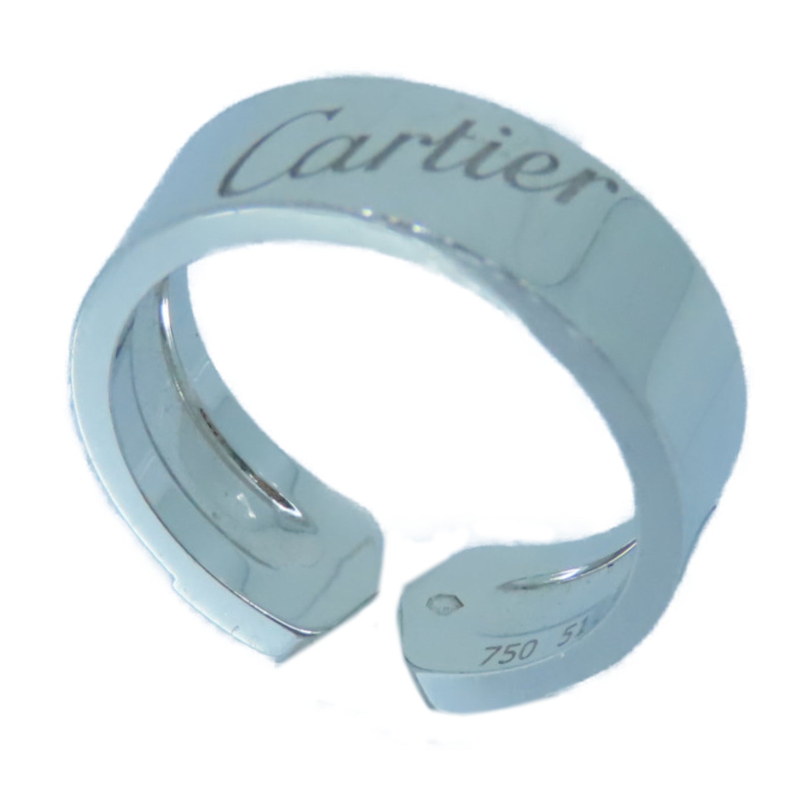 CARTIER 18K white gold C2 ring US 5.75 Cartier 51