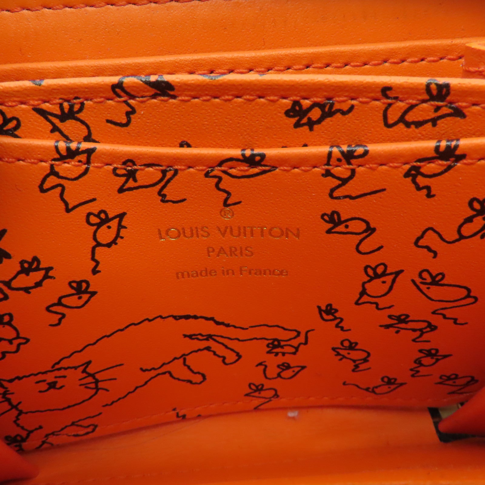 LOUIS VUITTON Zippy Coin Purse Monogram/Catogram Orange M63883