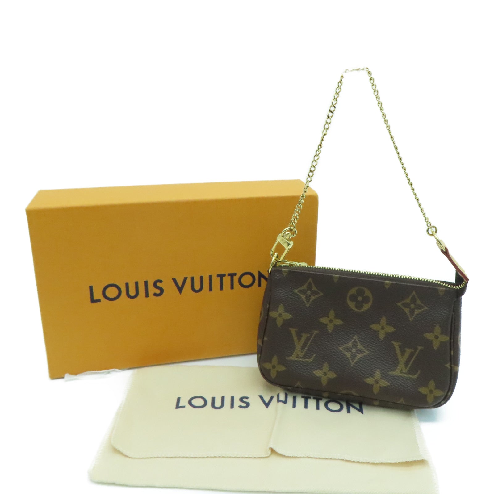 LOUIS VUITTON Monogram Mini Pochette Accessoires Gold Buckle Chain Sho –  Brand Off Hong Kong Online Store