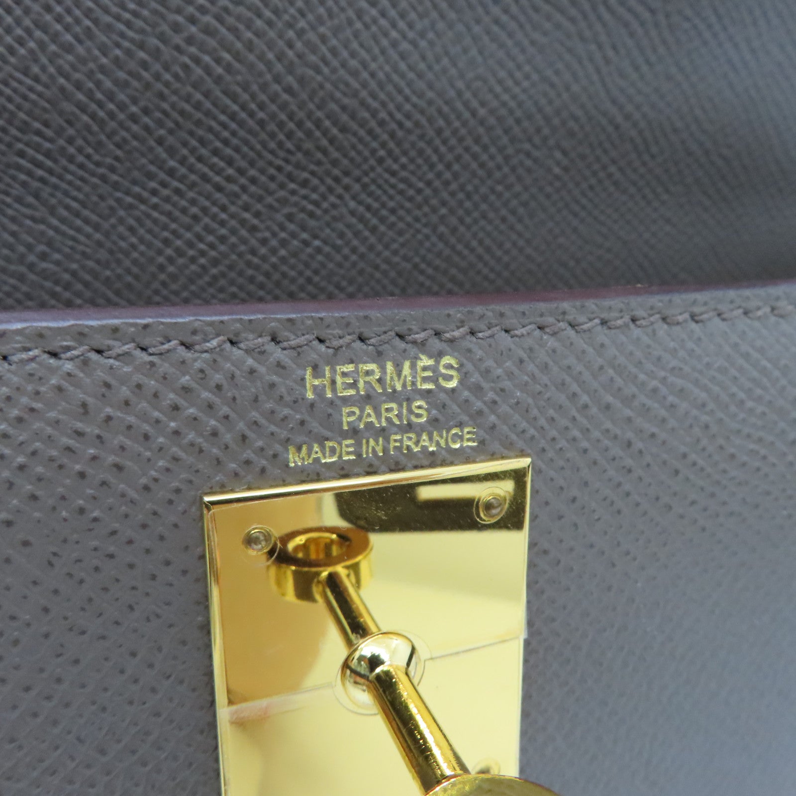 HERMES Veau Epsom Leather Kelly 32 Gold Buckle Handle Shoulder Bag Red –  Brand Off Hong Kong Online Store
