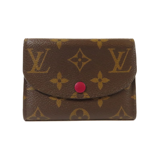 LOUIS VUITTON Monogram Rosalie Coin Purse金扣零錢包啡色/紅色