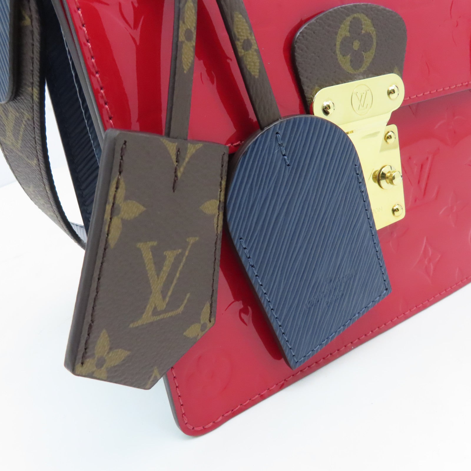 Louis Vuitton Scarlet Monogram Vernis, Navy Epi And Monogram