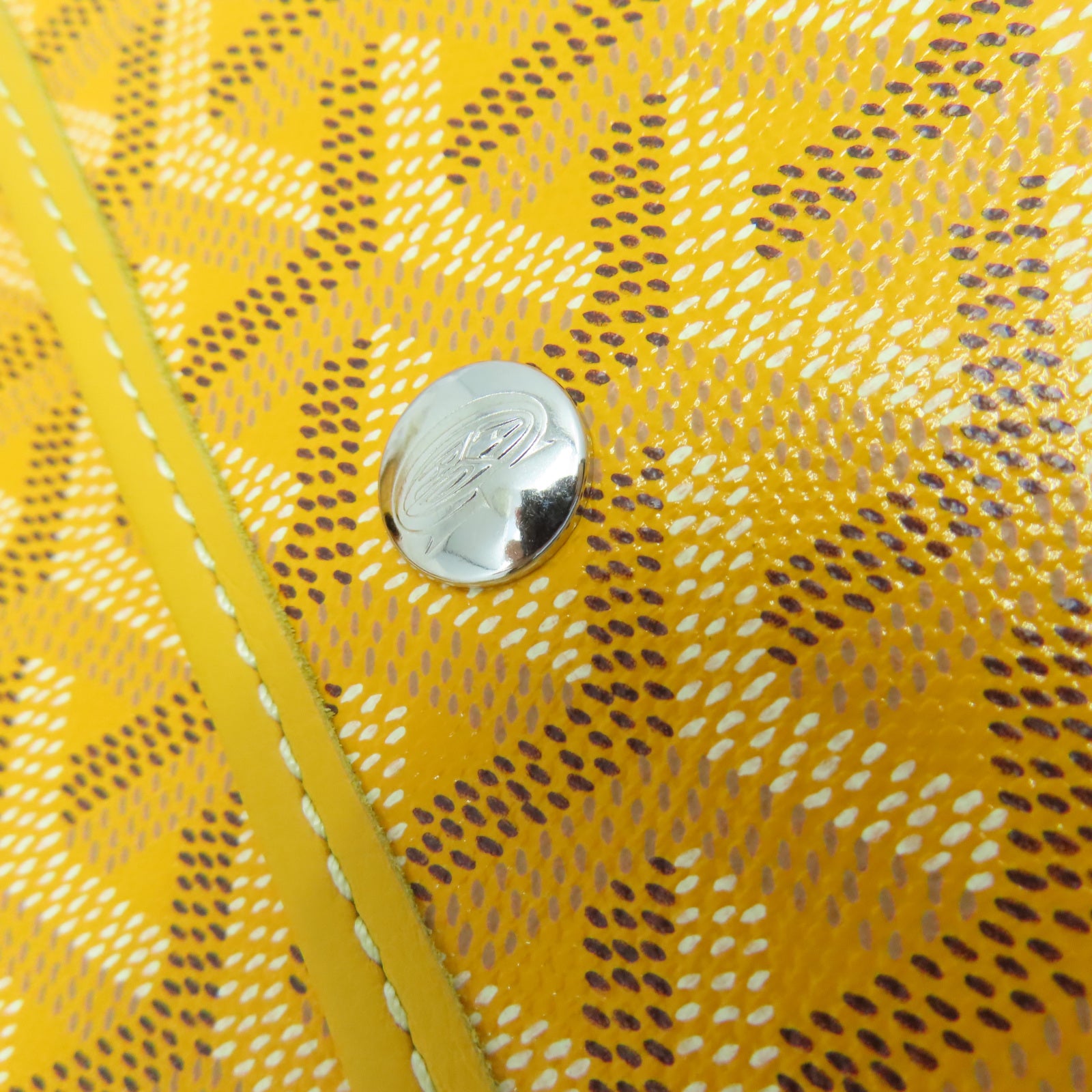 GOYARD coated canvas Anjou PM Bag silver buckle shoulder bag yellow