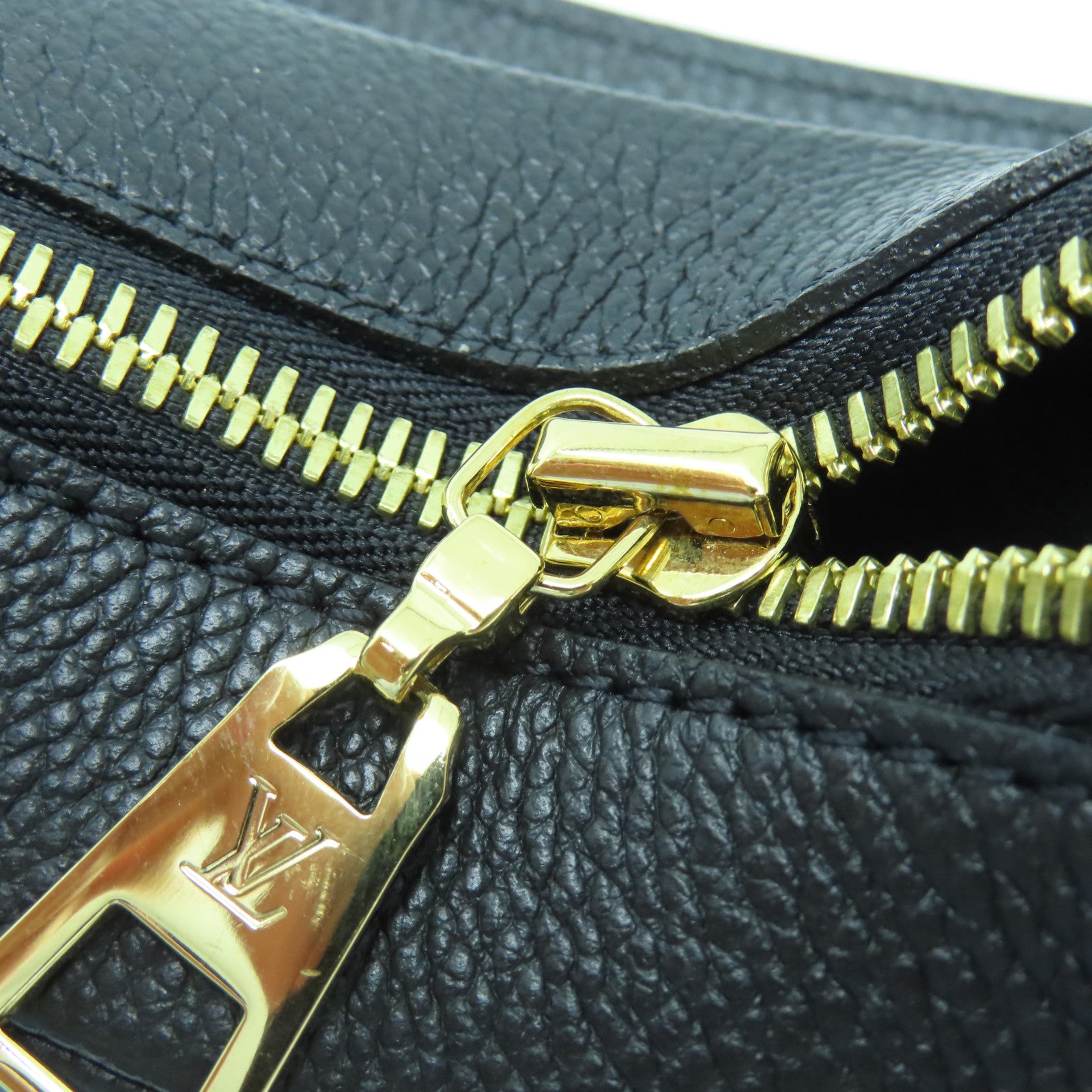 LOUIS VUITTON Monogram Empreinte Bagatelle gold buckle shoulder shoulder  bag black