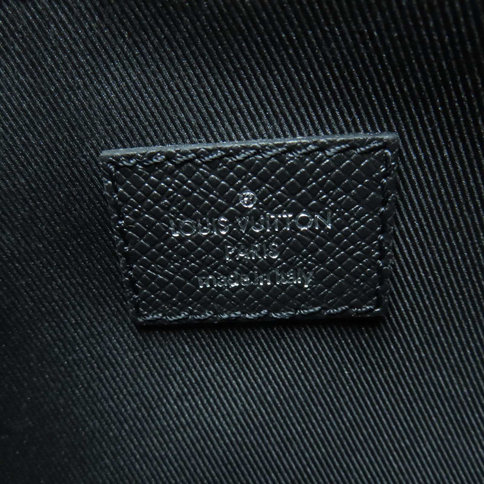 LOUIS VUITTON Monogram Graphite Outdoor Silver Buckle Shoulder Bag Black