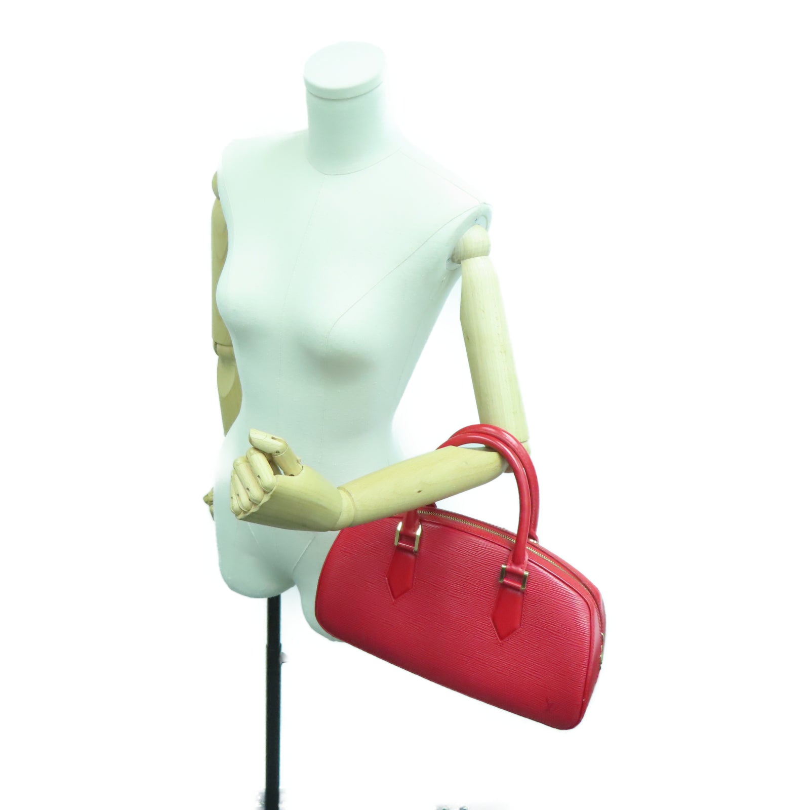 LOUIS VUITTON Jasmine Epi Leather Satchel Bag Red - Final Sale