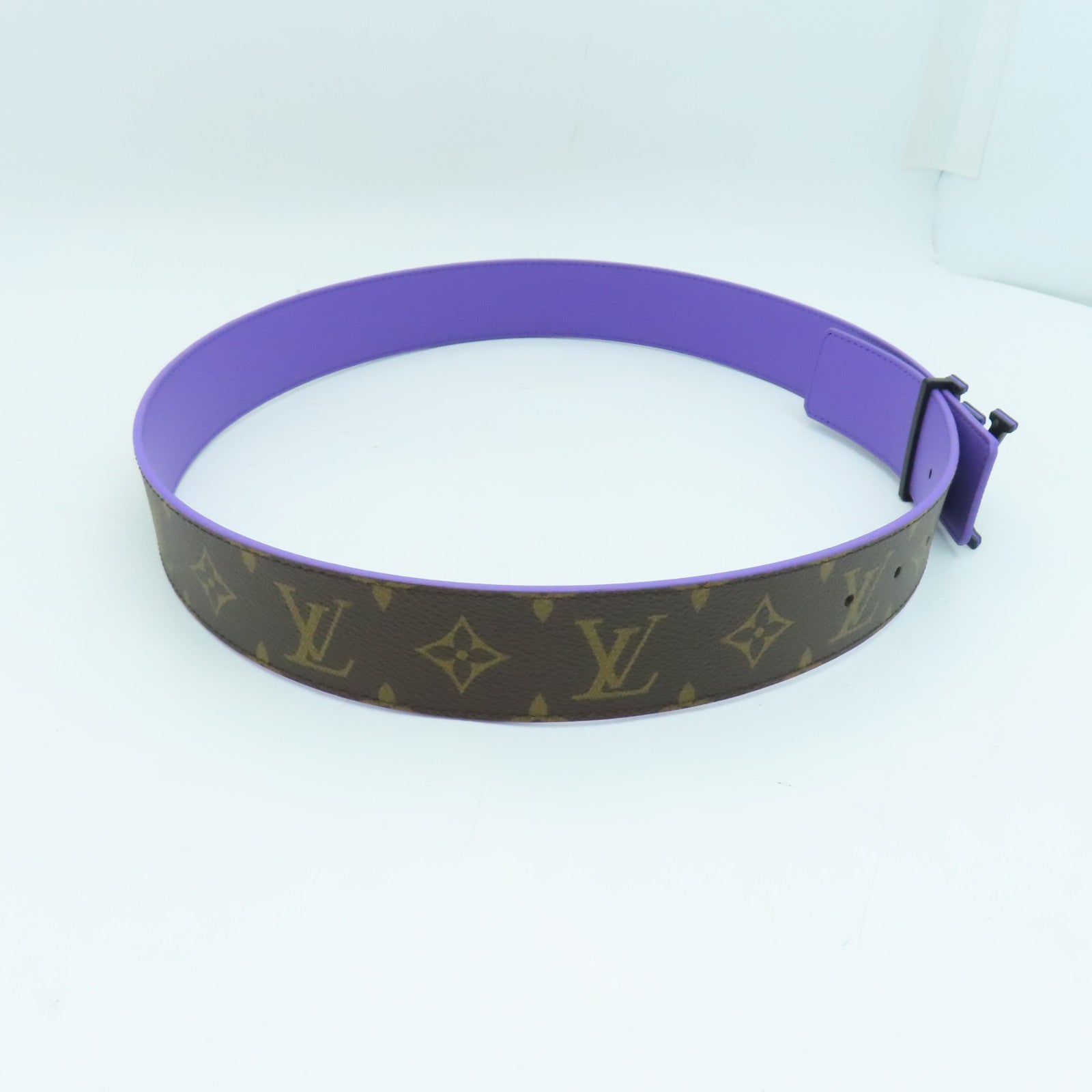 LOUIS VUITTON Monogram Belt belt brown purple