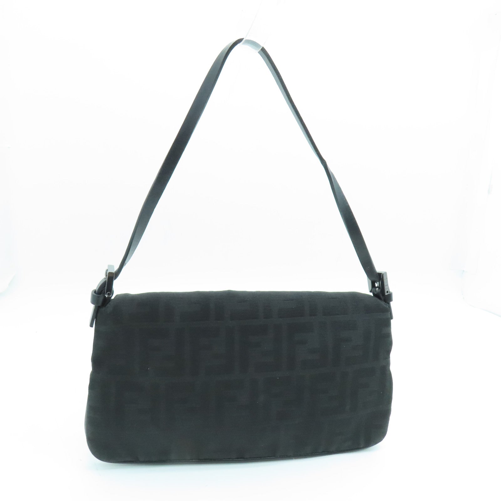 FENDI canvas Shoulder Bag shoulder bag black buckle black