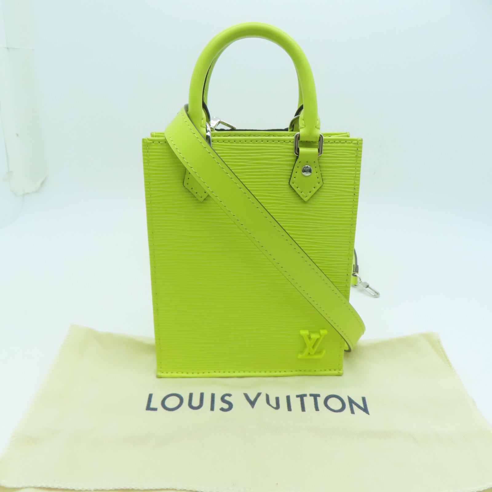 LOUIS VUITTON Epi Petit Sac Plat silver buckle handle shoulder bag dua –  Brand Off Hong Kong Online Store