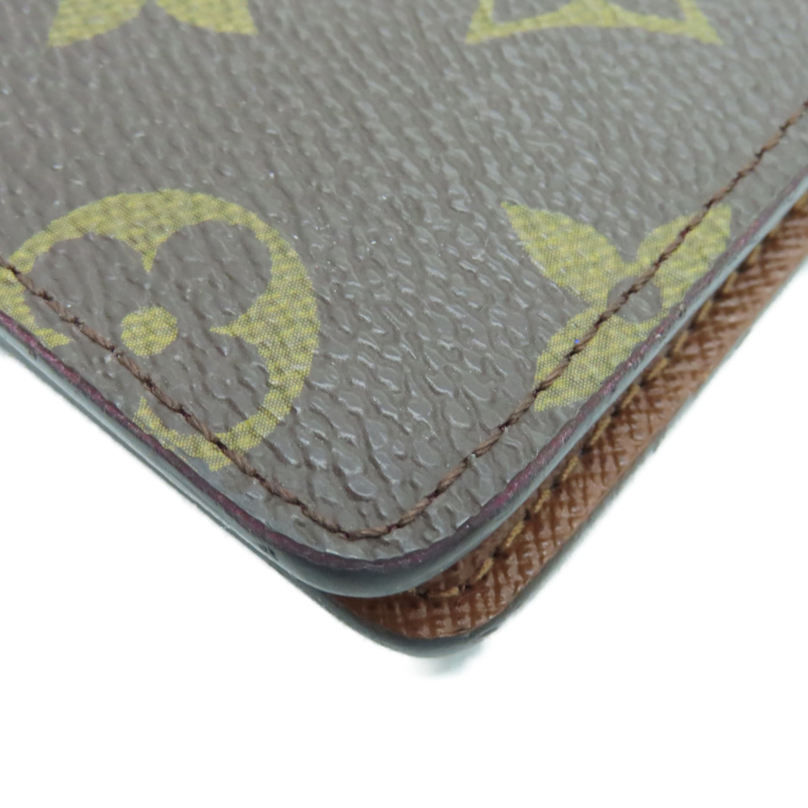 Louis Vuitton Multiple wallet Brown Leather Cloth ref.201865