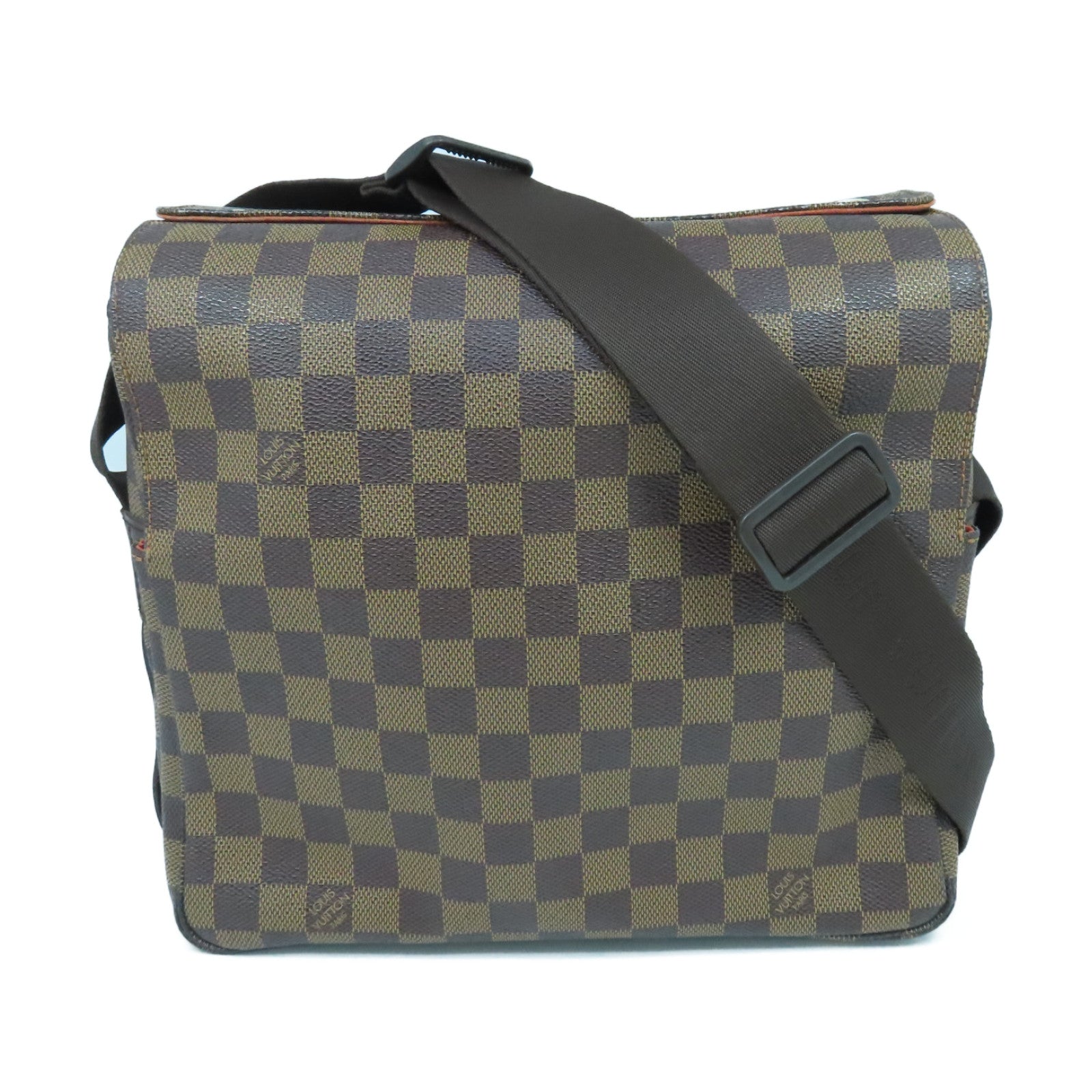 LOUIS VUITTON Damier Naviglio Gold Buckle Shoulder Bag Brown – Brand ...