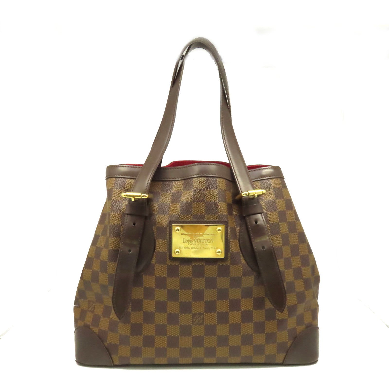 LOUIS VUITTON Damier Hampstead MM Tote Bag肩背袋啡色