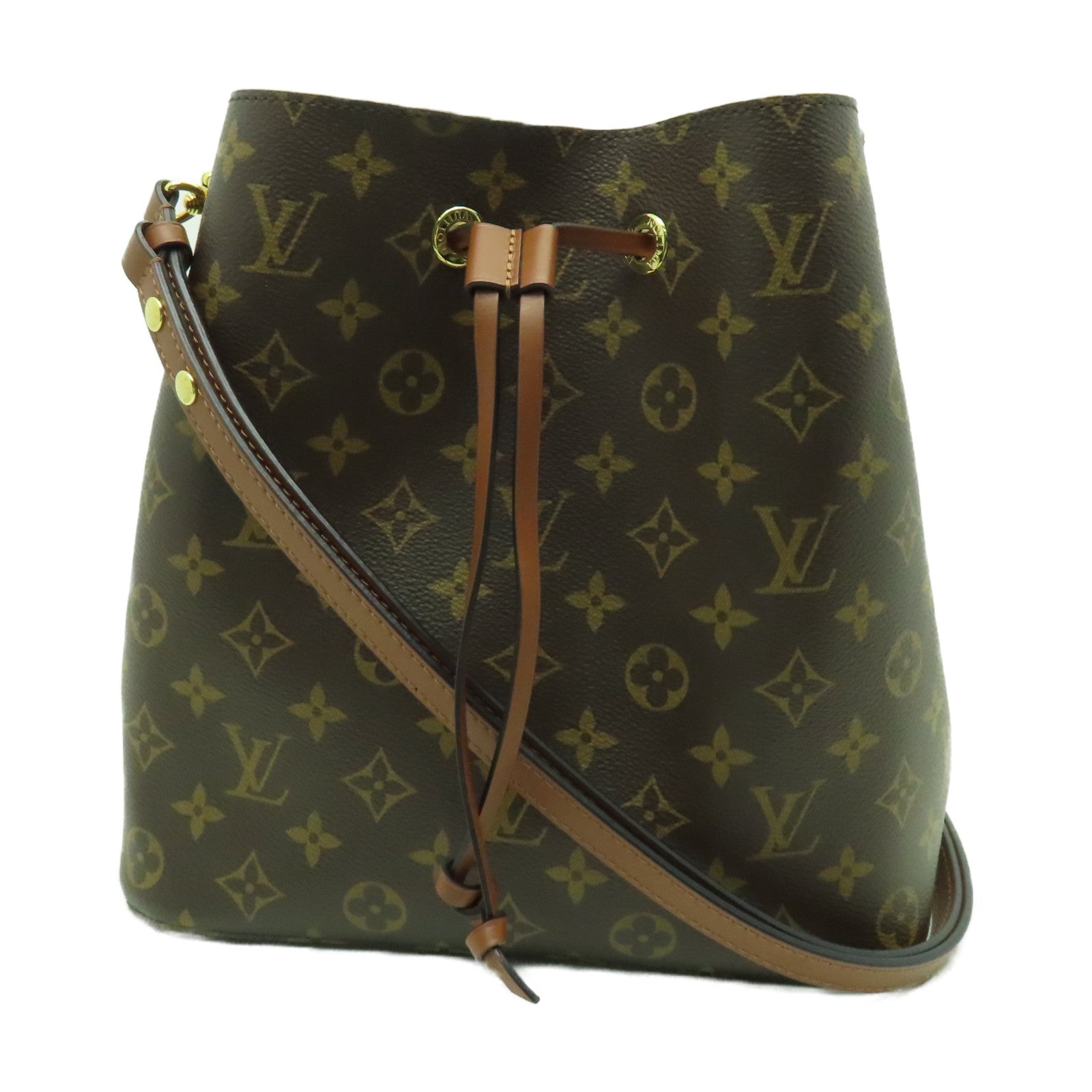 LOUIS VUITTON Monogram Neo Noe MM金扣肩背袋啡色