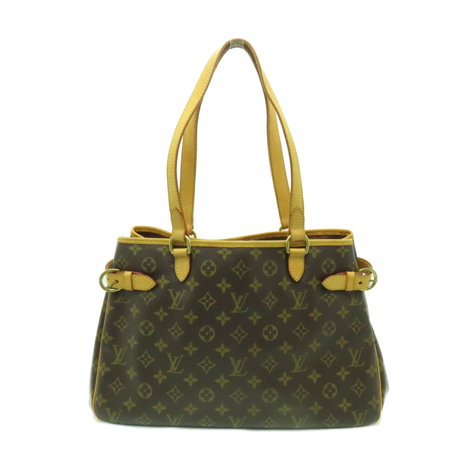 LOUIS VUITTON Monogram Batignolles Horizontal金扣肩背袋棕色