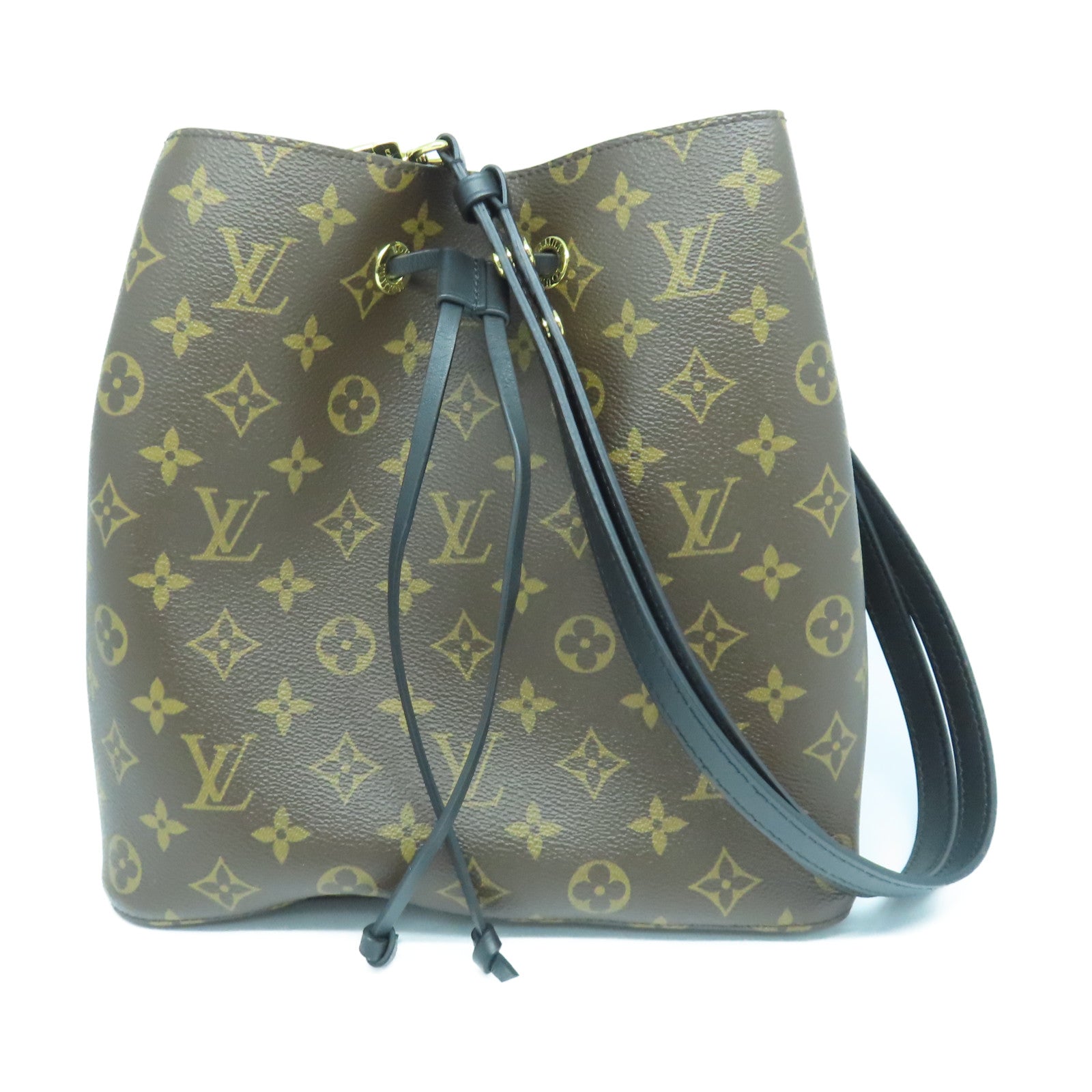 LOUIS VUITTON Monogram NeoNoe MM金扣肩背袋棕色