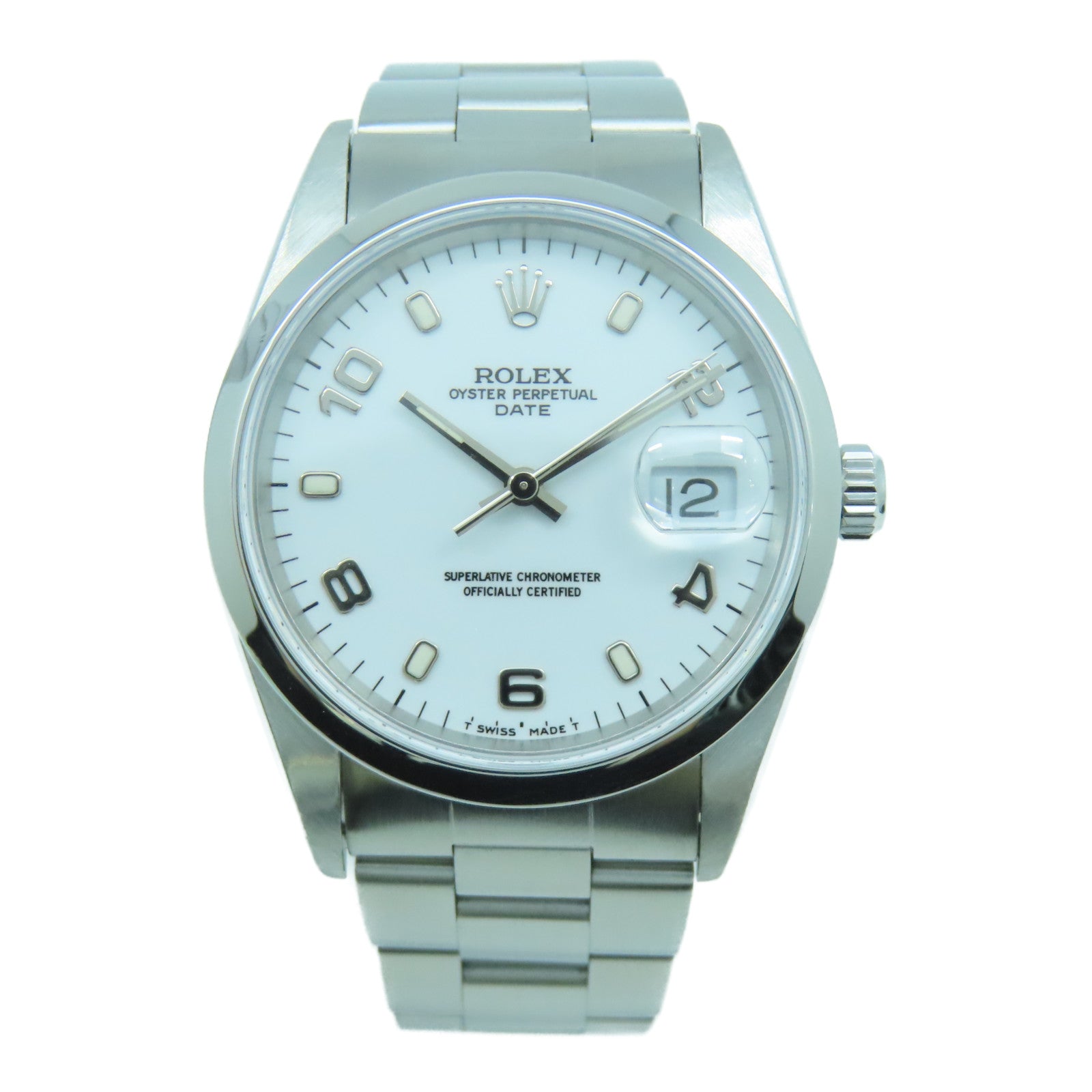 ROLEX Oyster Perpetual不锈钢手表自动机芯白色– Brand Off Hong Kong