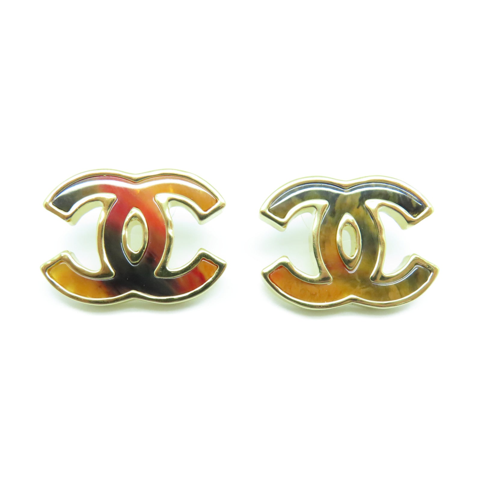 CHANEL 金屬Earrings耳環金色/黑色