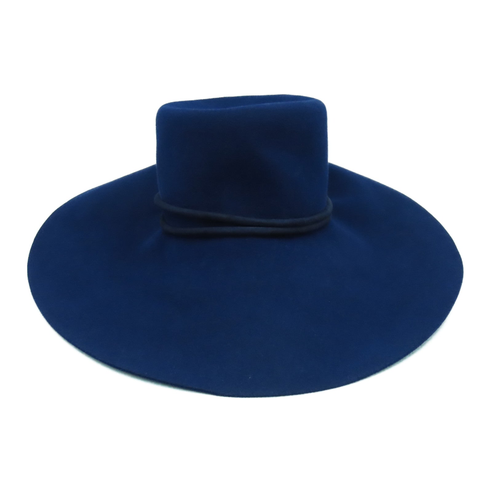 HERMES 【激減優惠】羊毛Chapeau Femme Pallas Feutre De Hat帽子深藍色