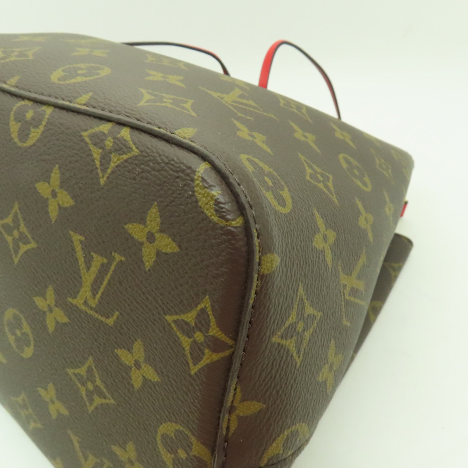 Louis Vuitton Monogram Neonoe Mm Coquelicot Red Coated Canvas Hobo